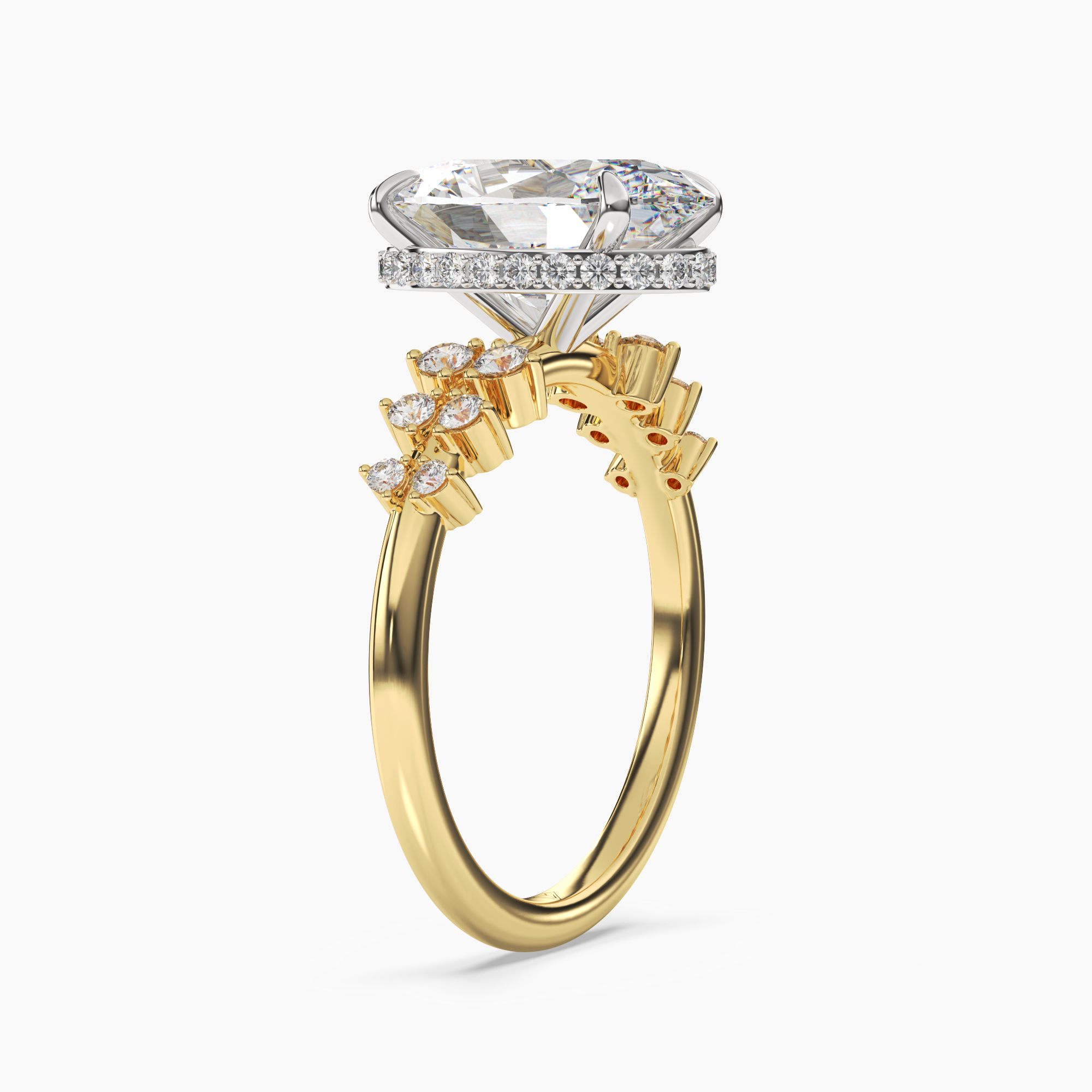 OBSER054 - Violet Oval engagement ring setting view 5