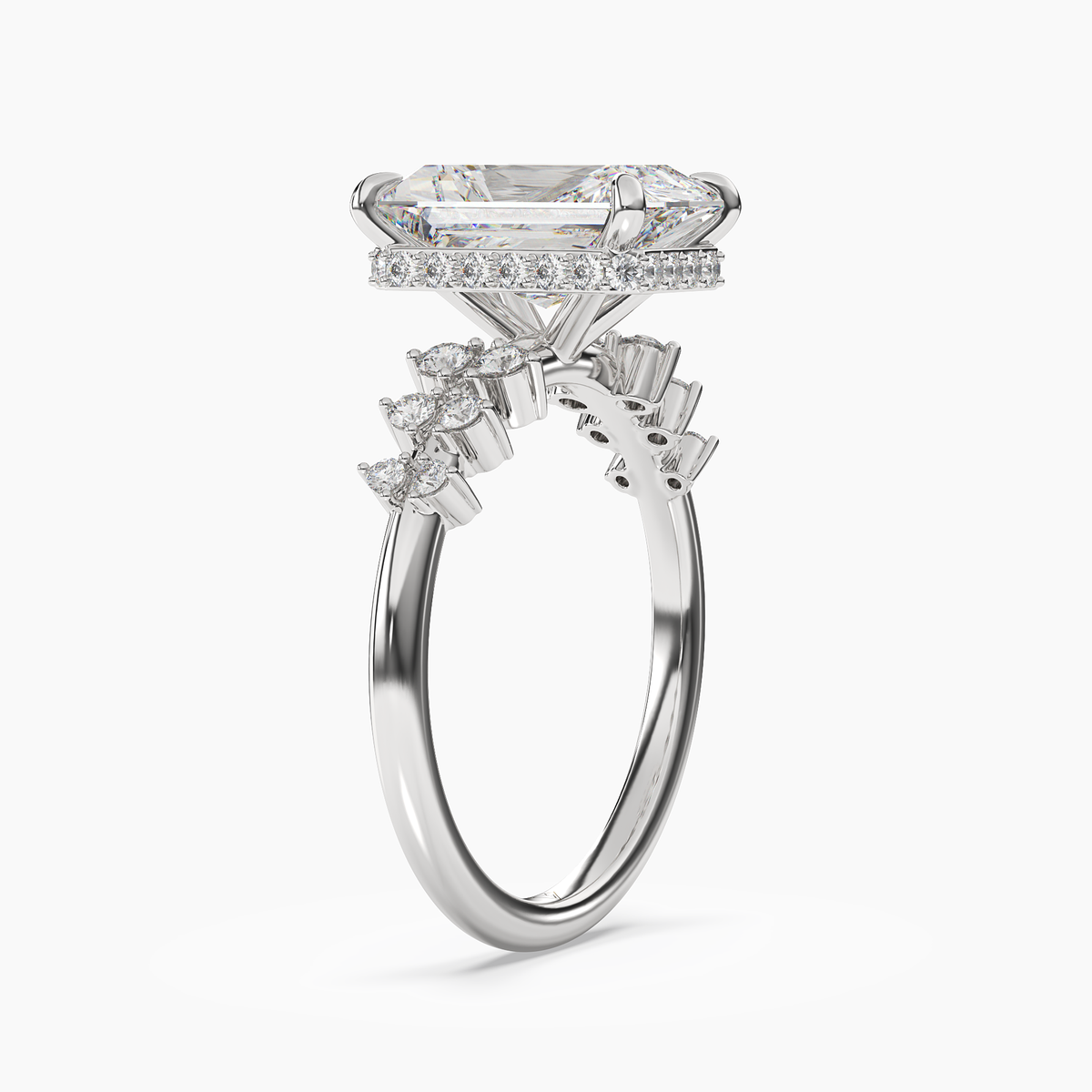 OBSER053 - Violet Radiant engagement ring setting view 2