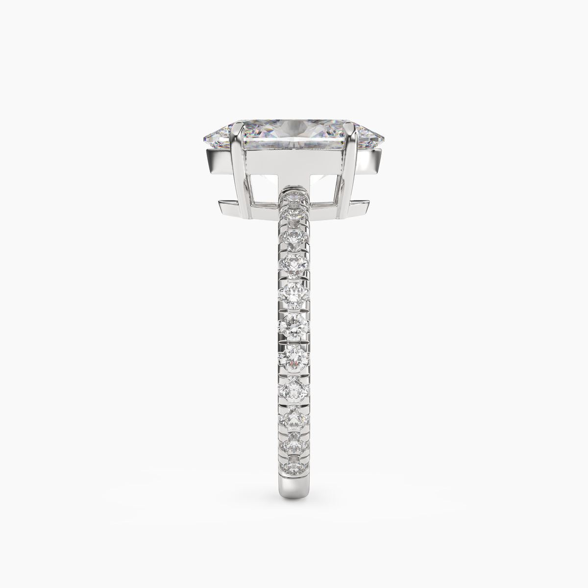 OBSER088 - Cascade Oval engagement ring setting view 3
