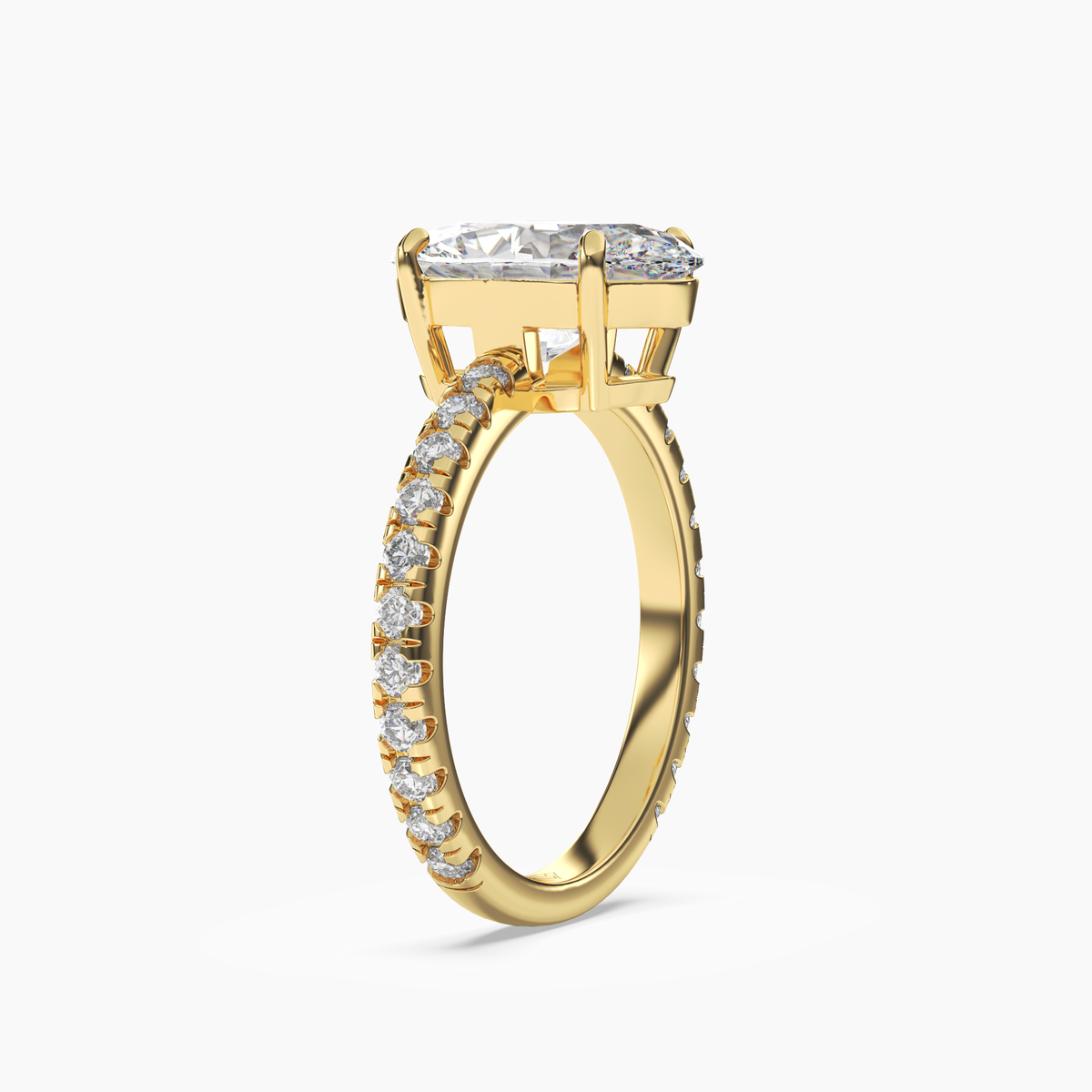 OBSER088 - Cascade Oval engagement ring setting view 5