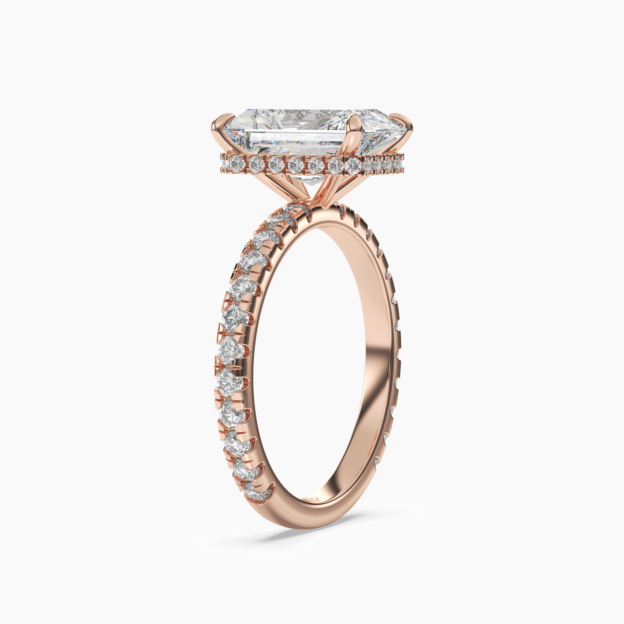 OBSER007 - Fresco Radiant engagement ring setting view 8
