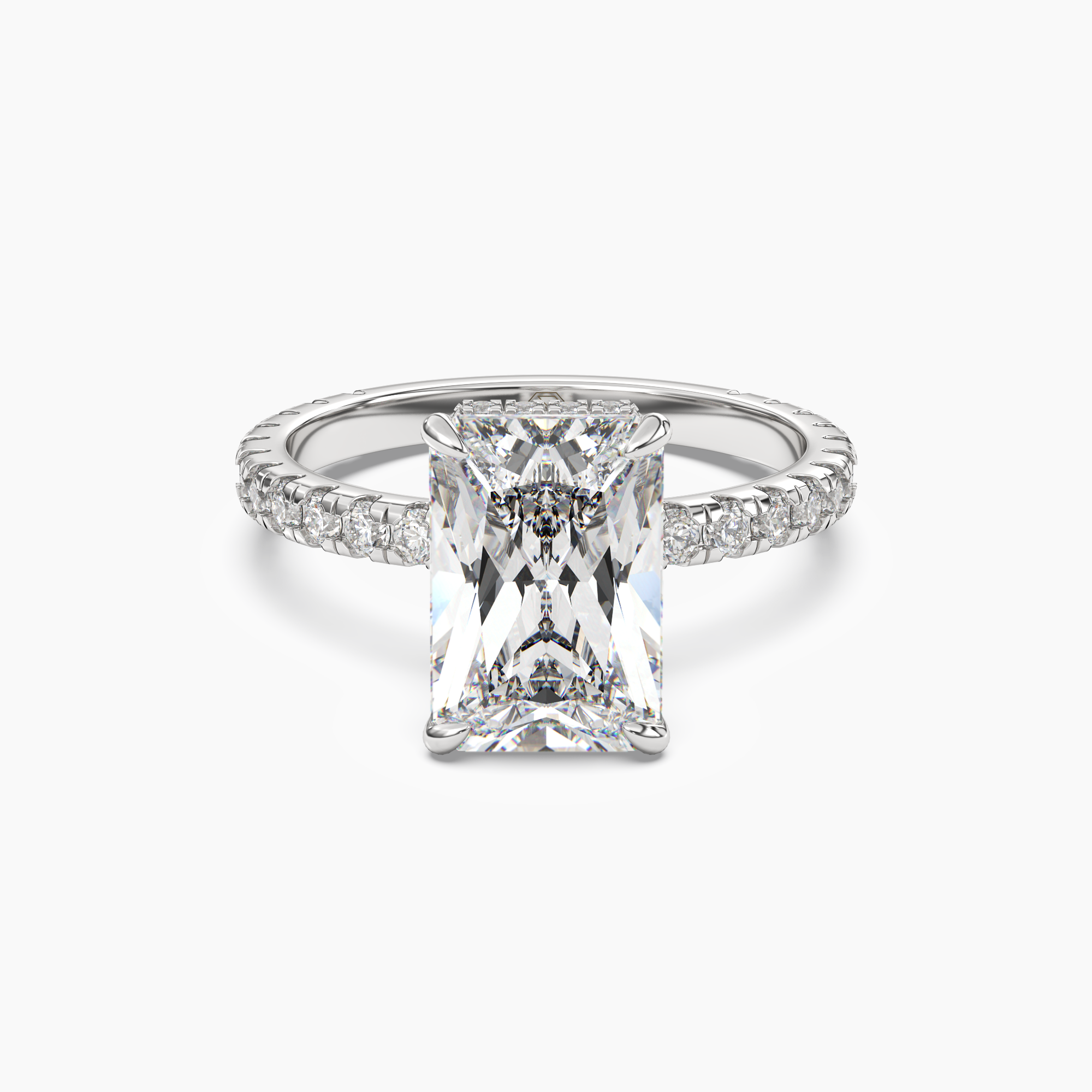 OBSER007 - Fresco Radiant engagement ring setting view 1