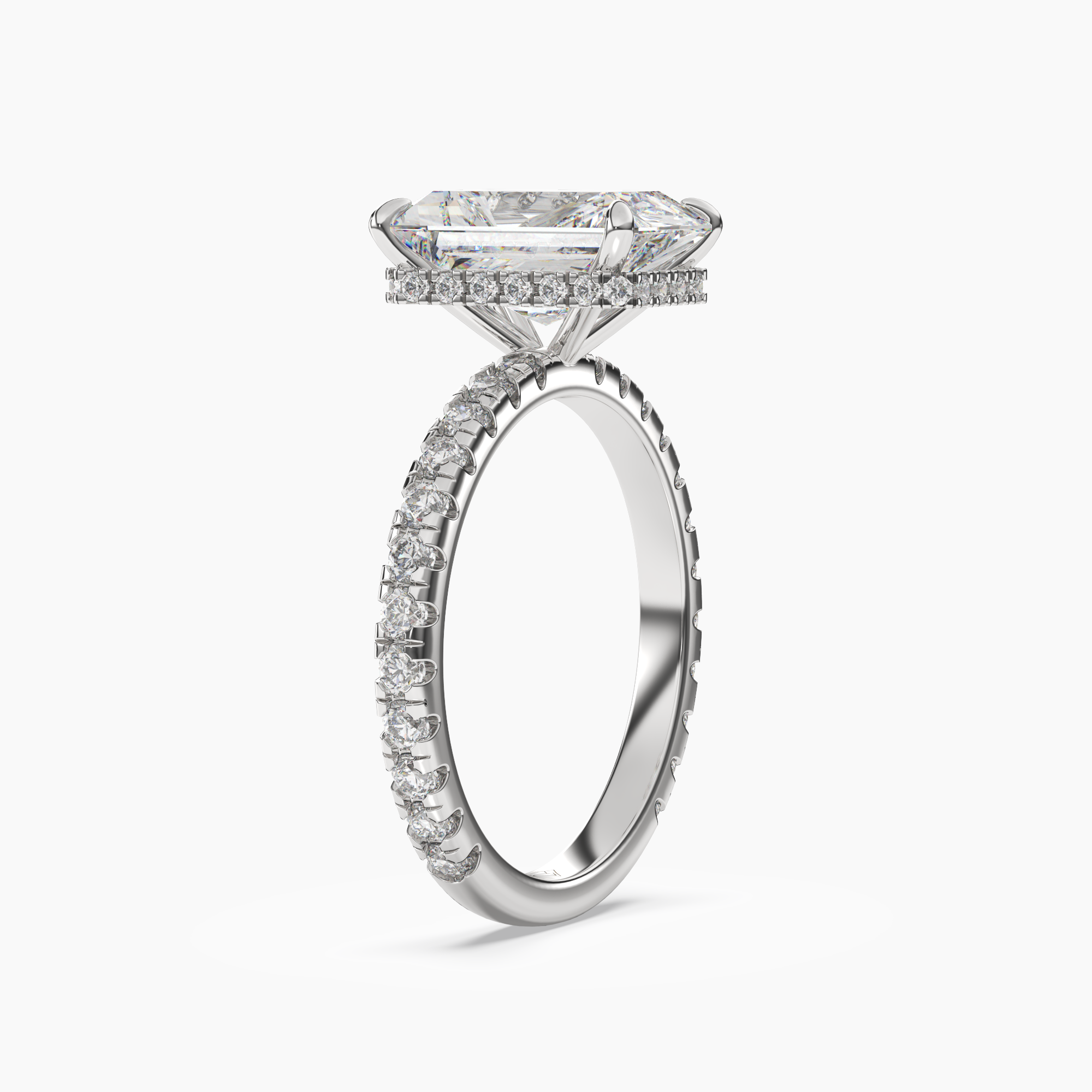 OBSER007 - Fresco Radiant engagement ring setting view 2