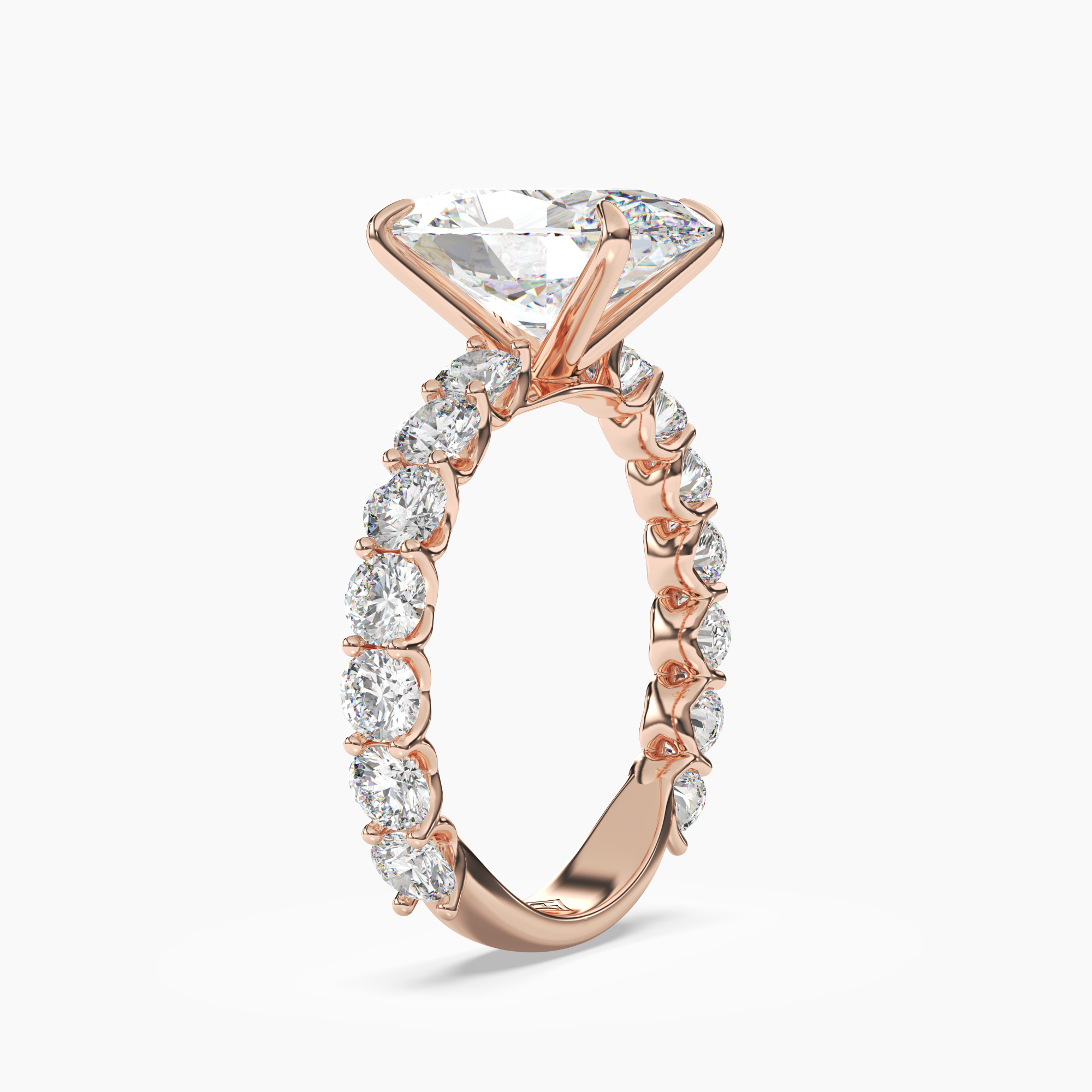 OBSER121 - Blossom Oval engagement ring setting view 8