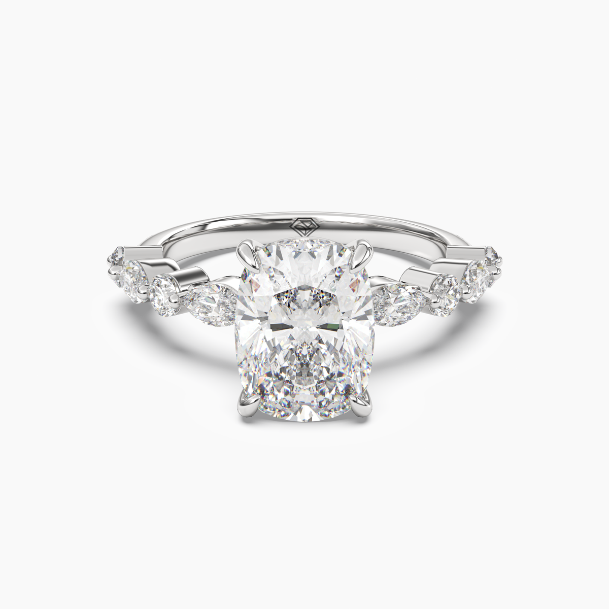 OBSER209 - Aster Cushion engagement ring setting view 1