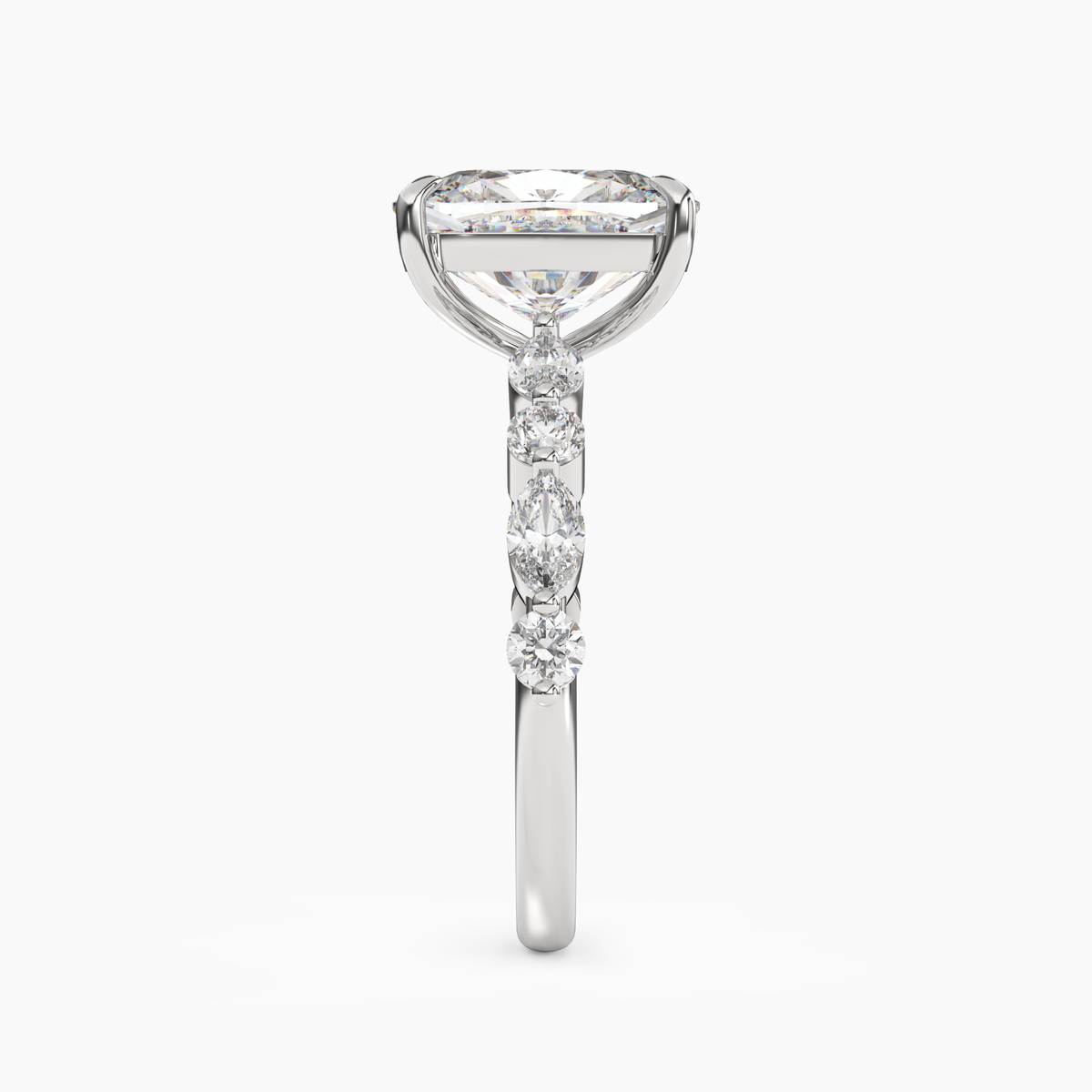 OBSER209 - Aster Cushion engagement ring setting view 3