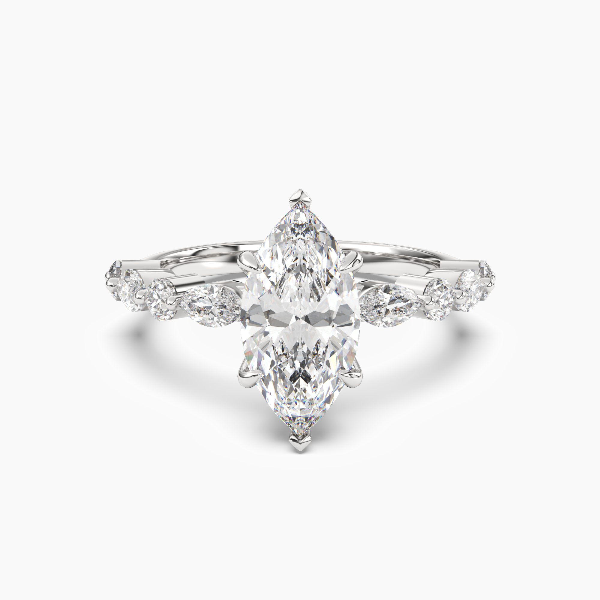 OBSER005 - Aster Marquise engagement ring setting view 1