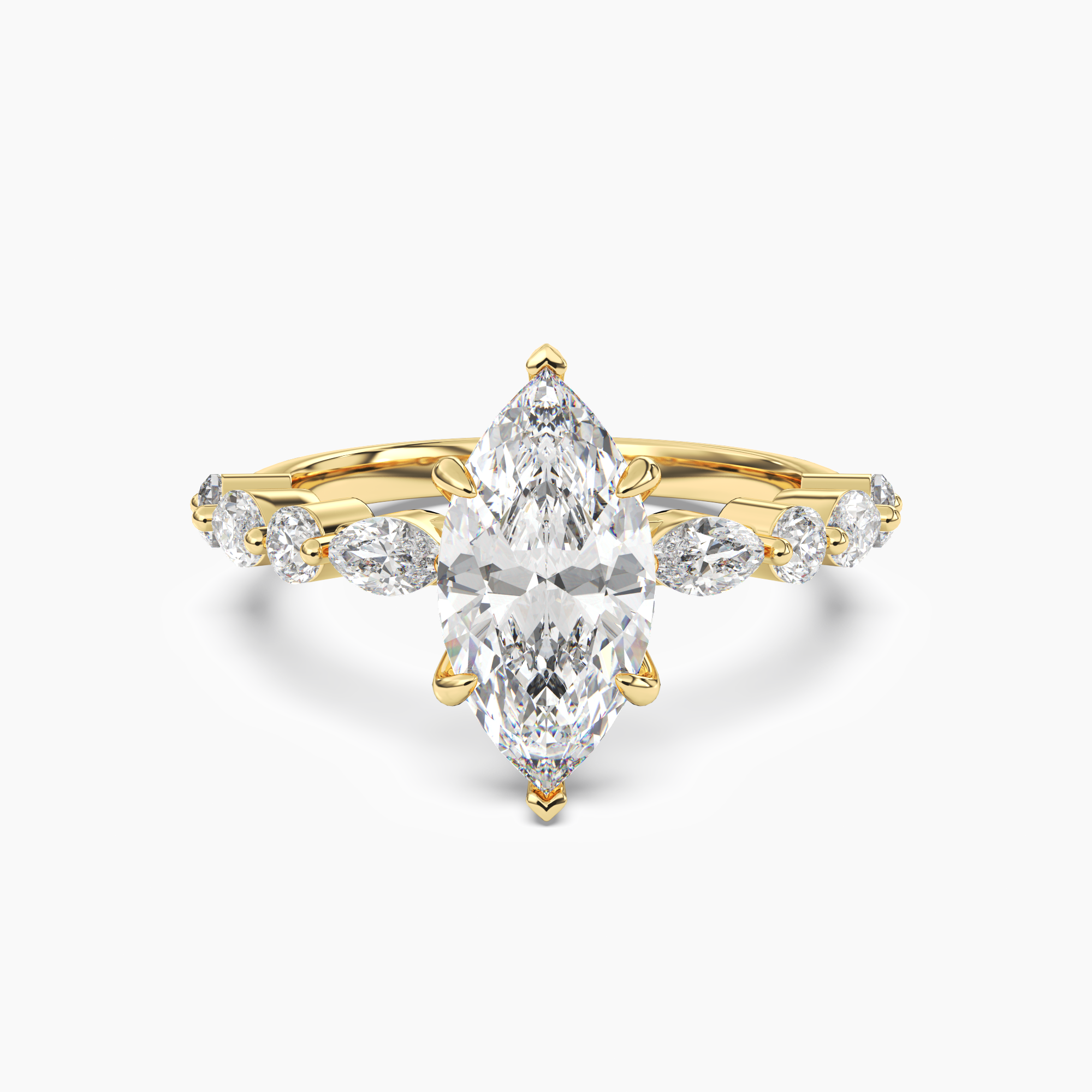 OBSER005 - Aster Marquise engagement ring setting view 4
