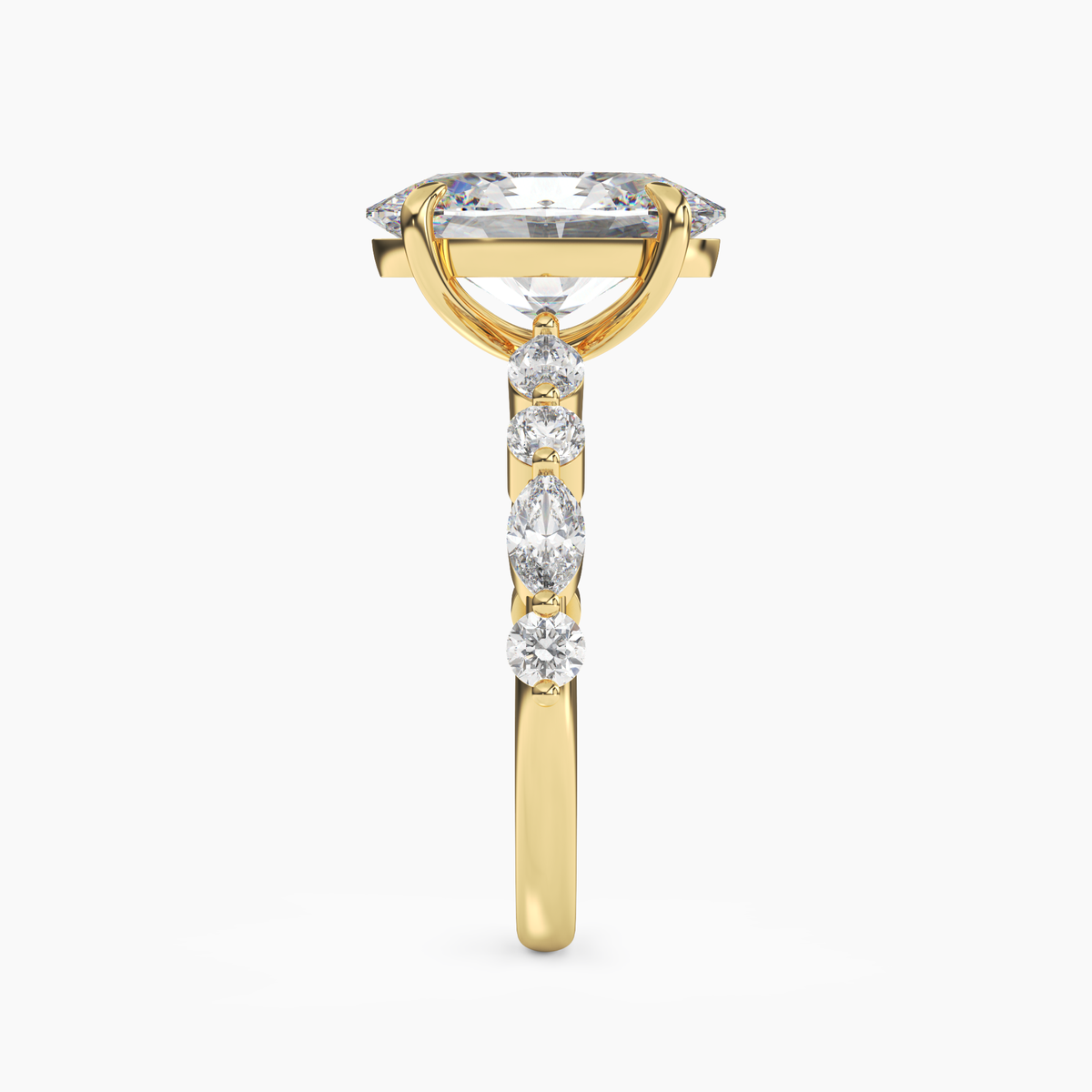 OBSER041 - Aster Oval engagement ring setting view 6