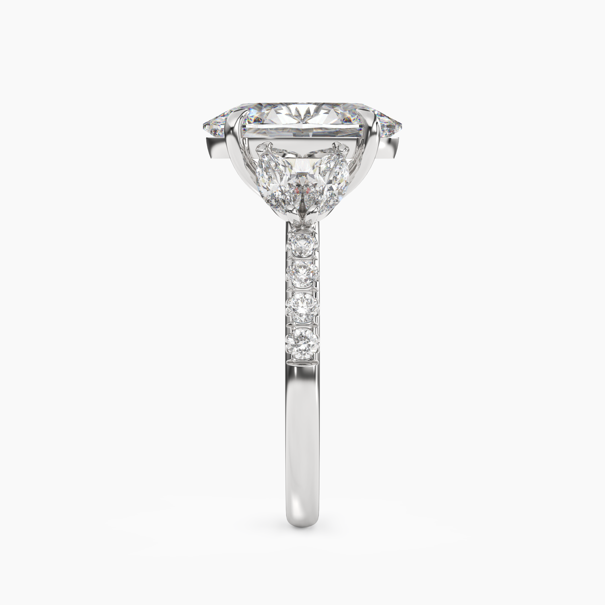 OBSER120 - Mirage Oval engagement ring setting view 3