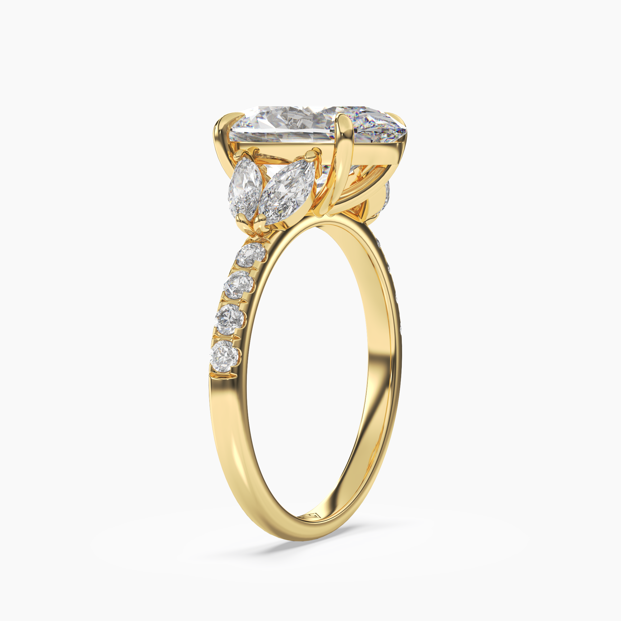 OBSER120 - Mirage Oval engagement ring setting view 5