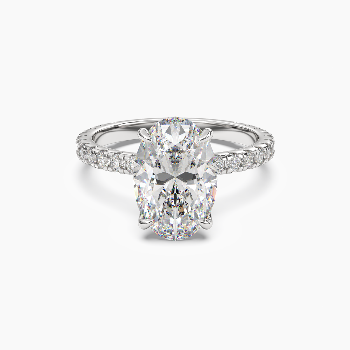 OBSER031 - Adalia Oval engagement ring setting view 1