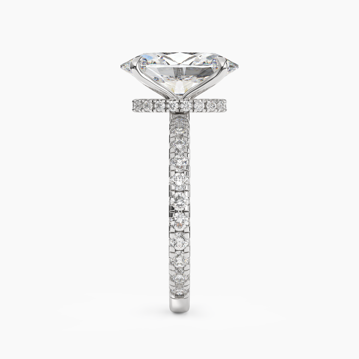 OBSER031 - Adalia Oval engagement ring setting view 3