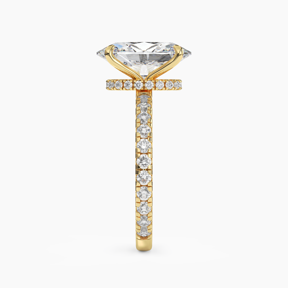 OBSER031 - Adalia Oval engagement ring setting view 6