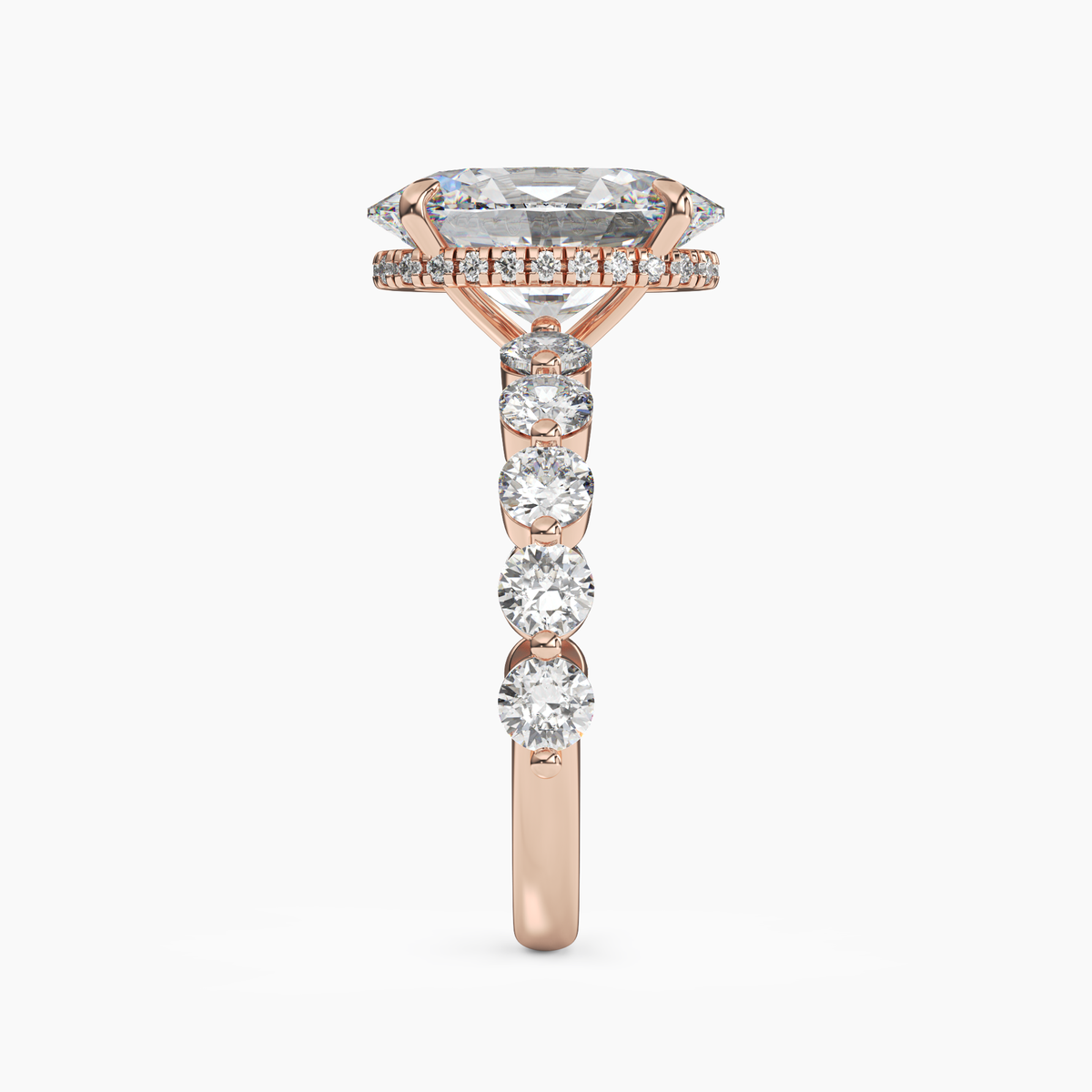 OBSER206 - Mist Oval engagement ring setting view 9