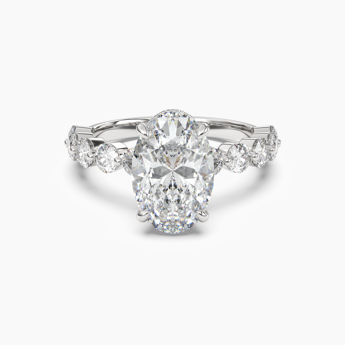 OBSER206 - Mist Oval engagement ring setting view 1