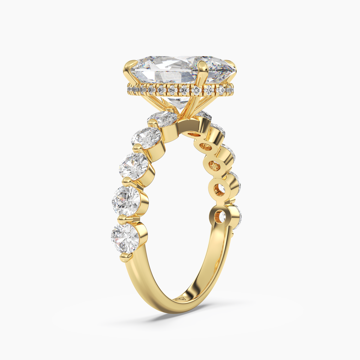 OBSER206 - Mist Oval engagement ring setting view 5