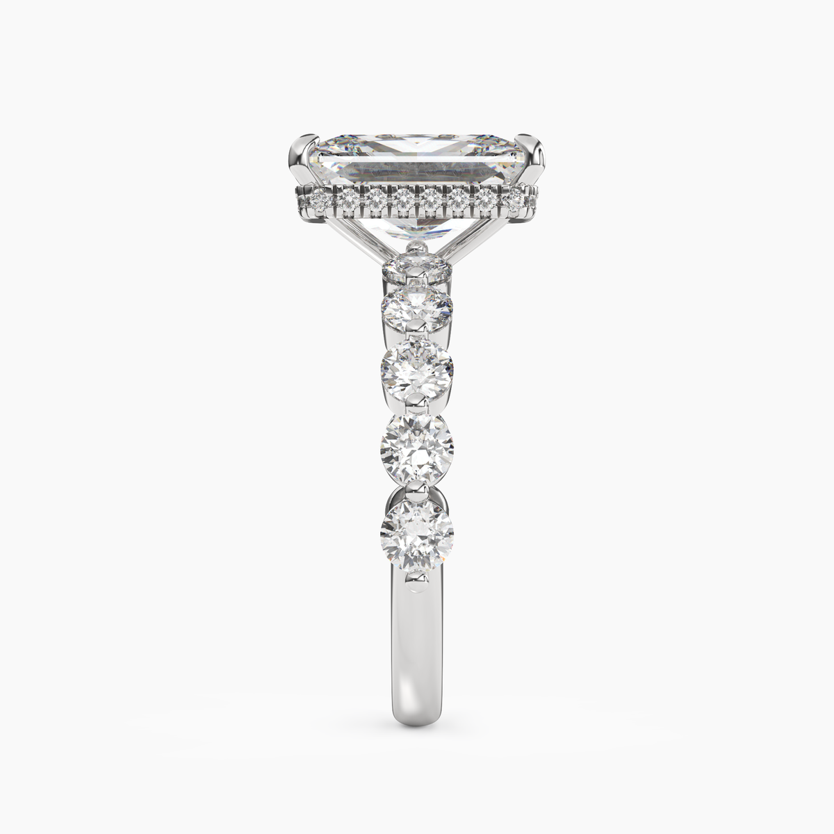 OBSER087 - Mist Radiant engagement ring setting view 3