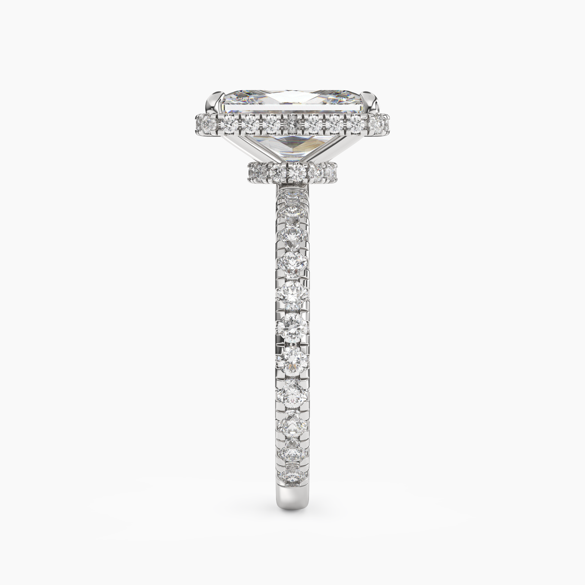 OBSER040 - Mirabel Radiant engagement ring setting view 3