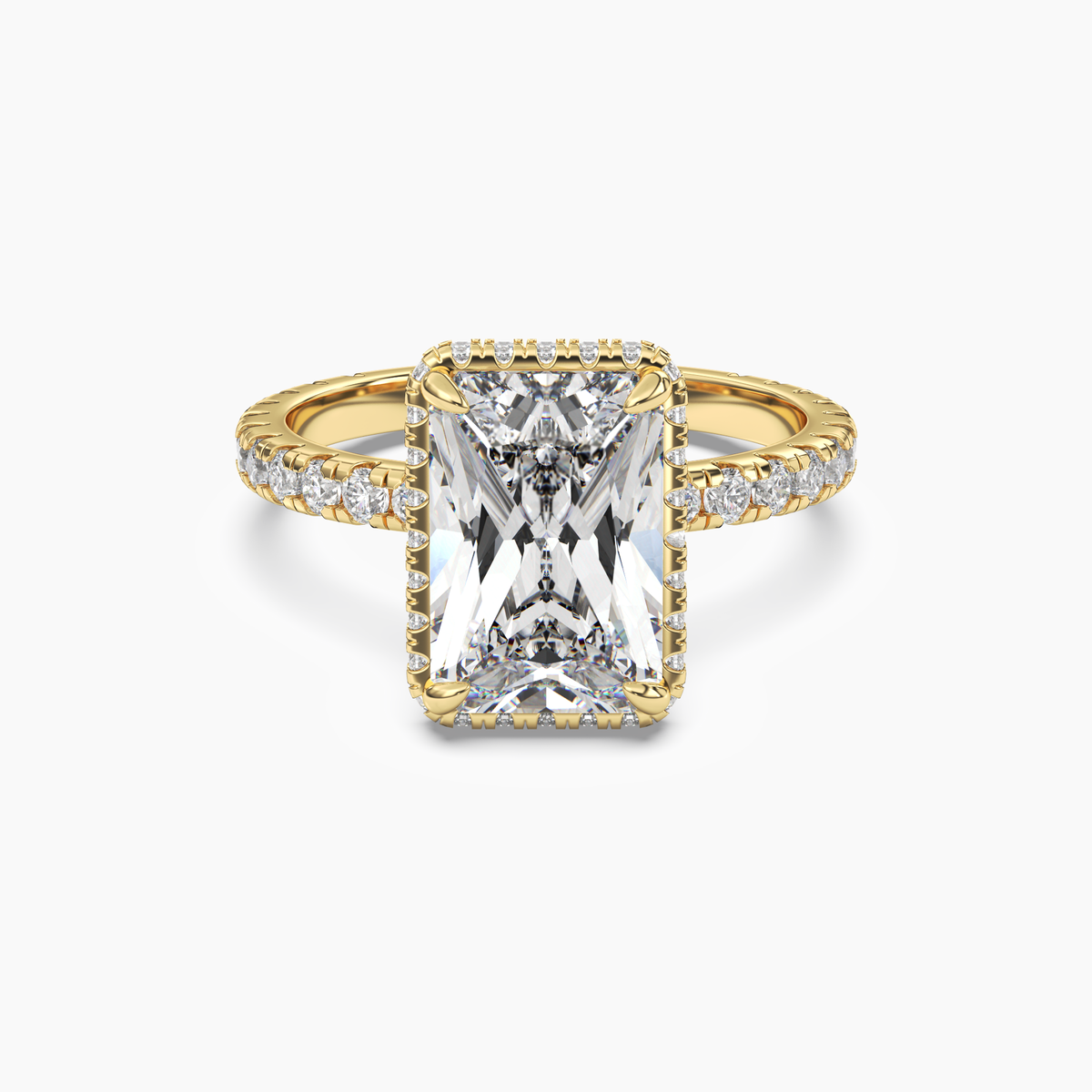 OBSER040 - Mirabel Radiant engagement ring setting view 4