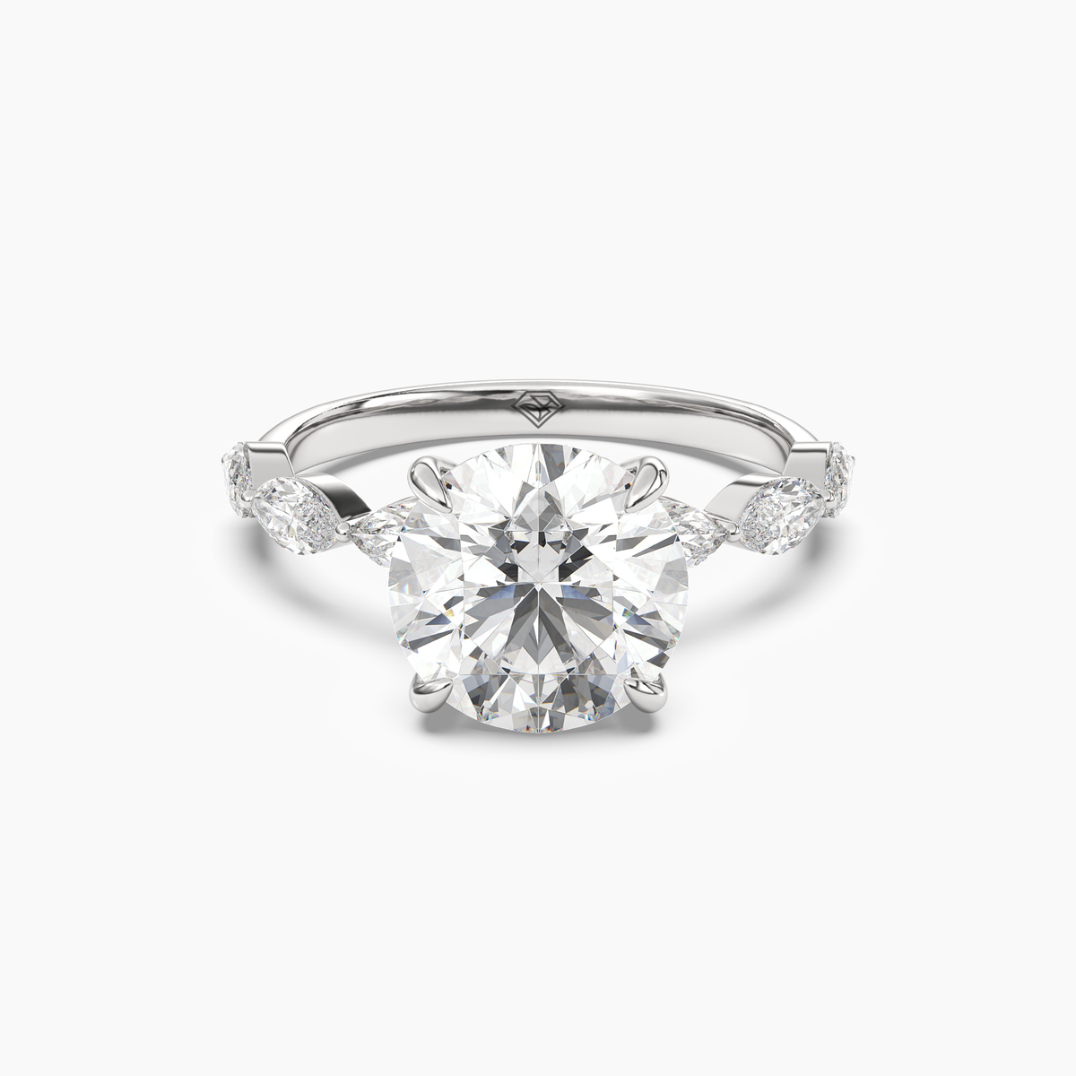 OBSER205 - Rosemist Round engagement ring setting view 1