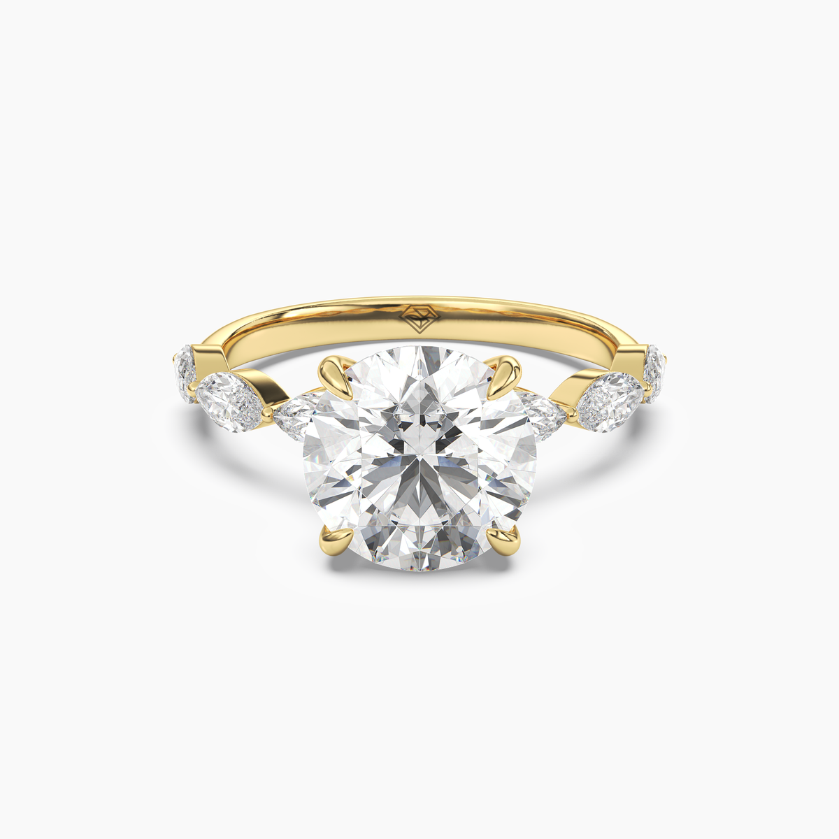 OBSER205 - Rosemist Round engagement ring setting view 4