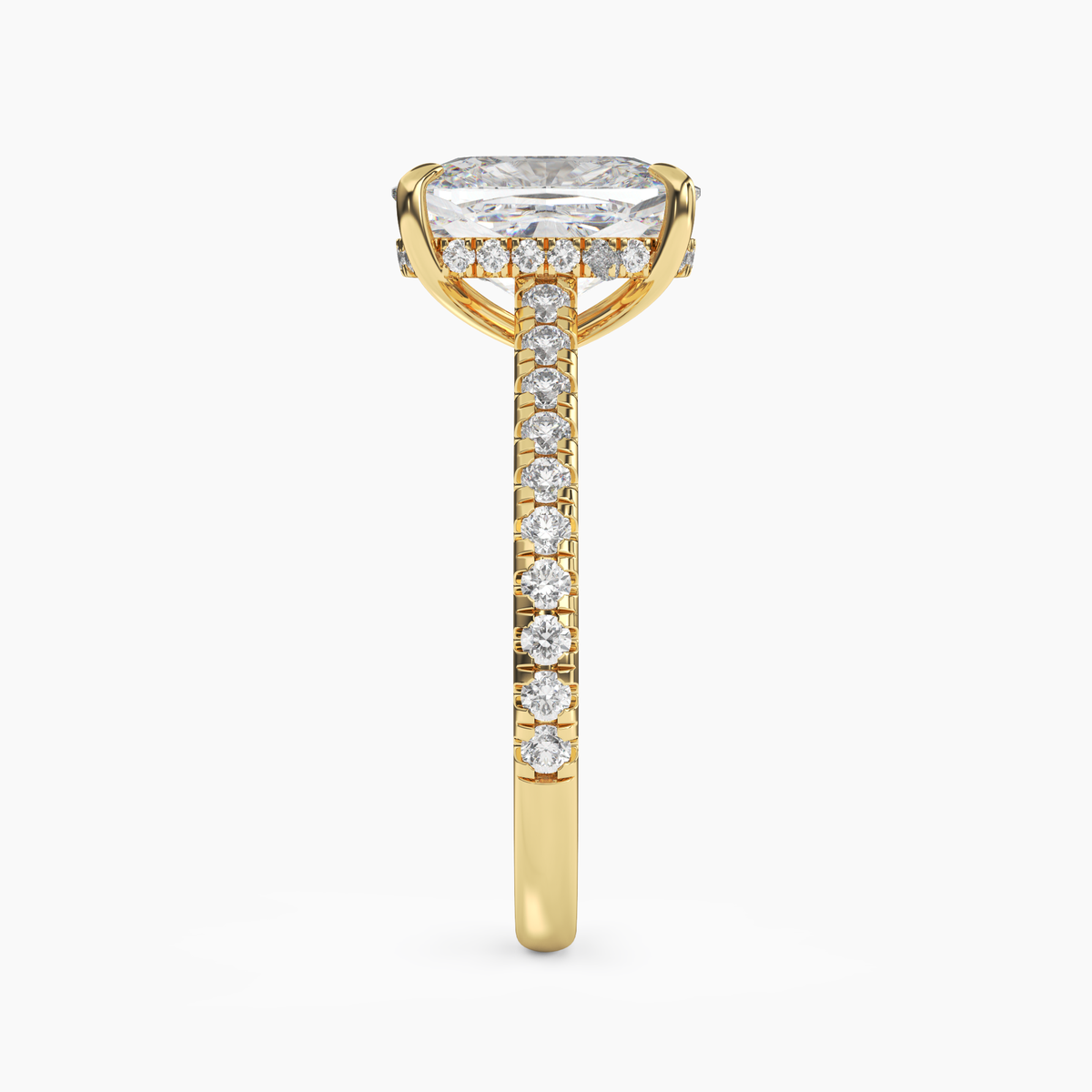 OBSER204 - Lunaris Cushion engagement ring setting view 6