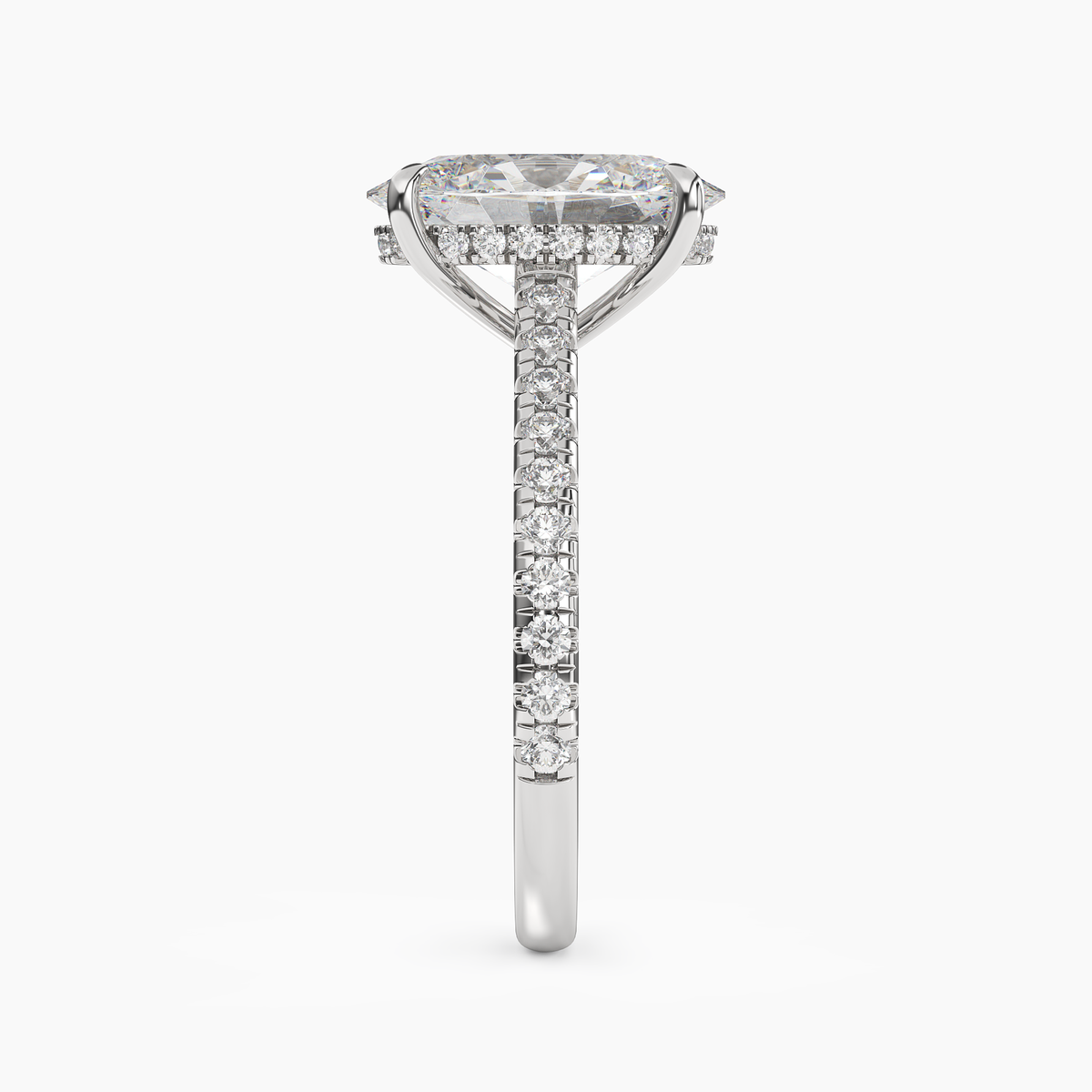 OBSER113 - Lunaris Oval engagement ring setting view 3