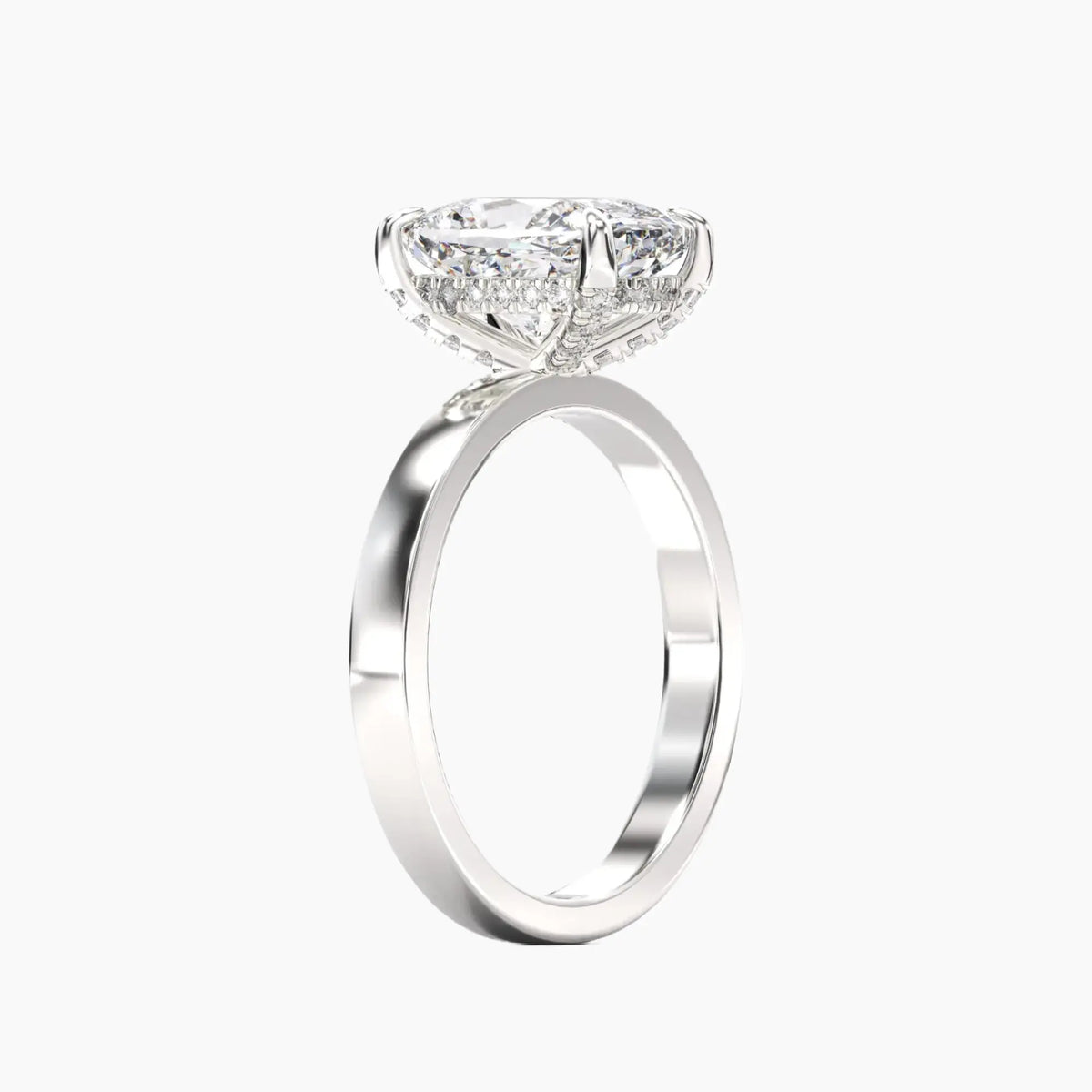 OBSER202 - Marble Cushion engagement ring setting view 2