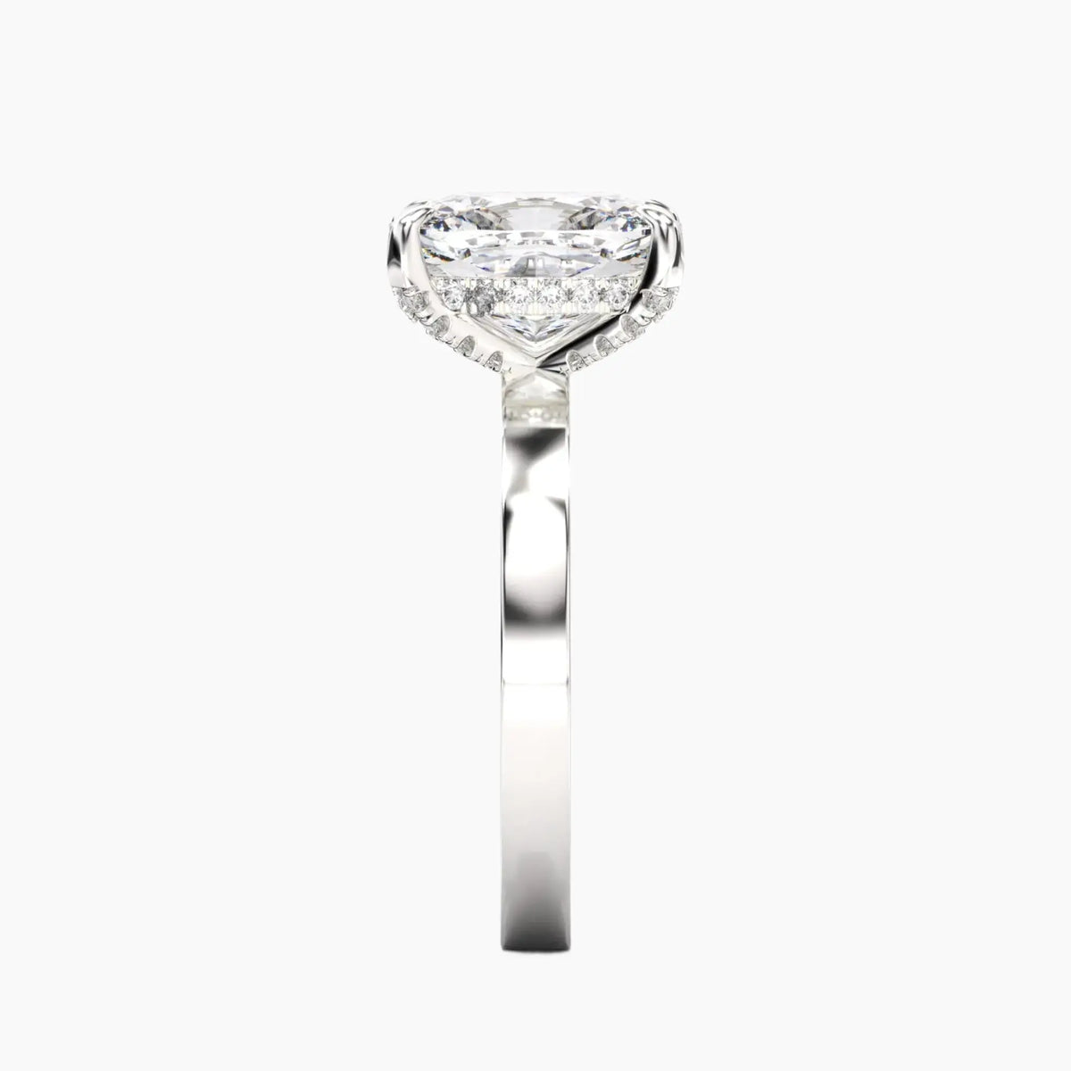 OBSER202 - Marble Cushion engagement ring setting view 3