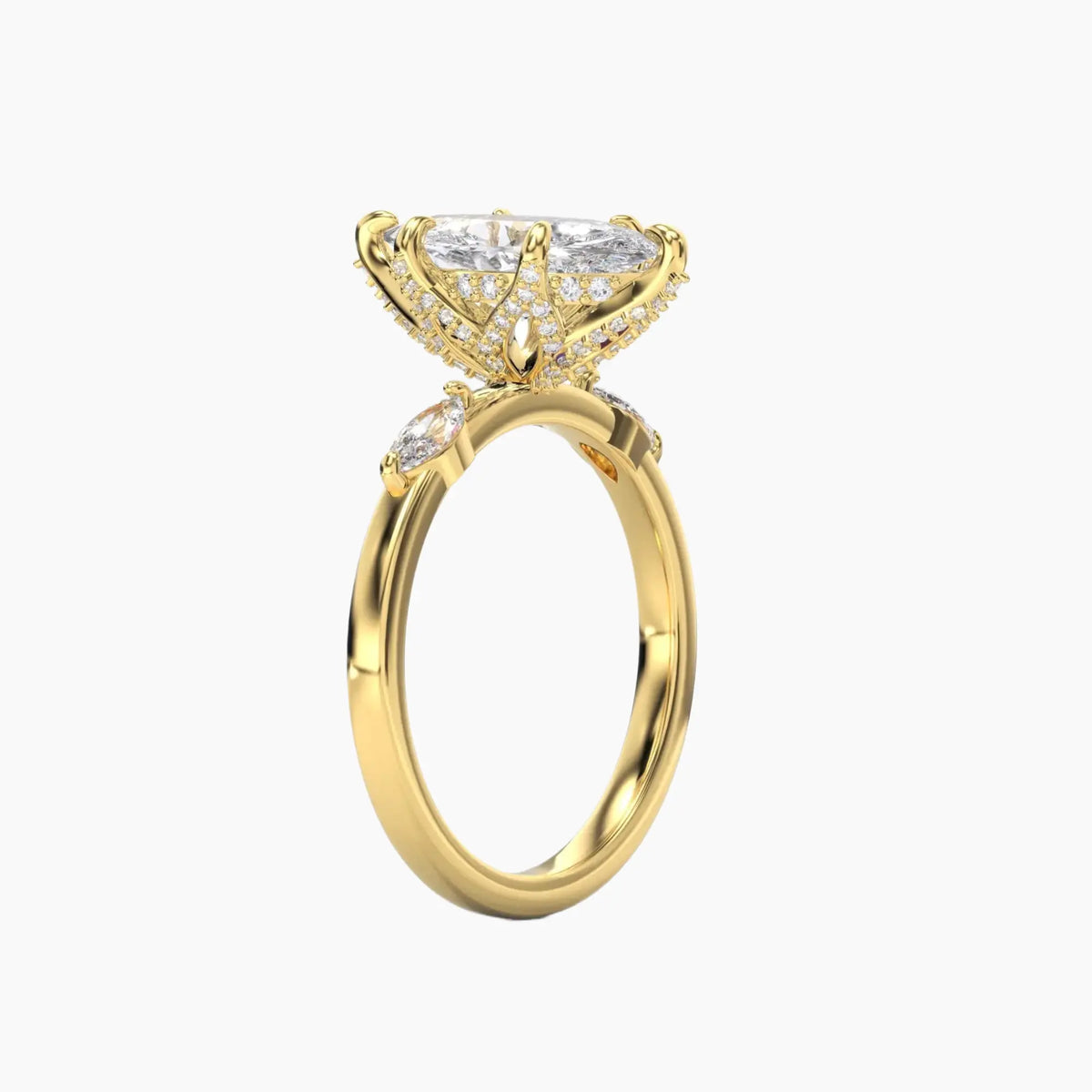 OBSER076 - Auracle Marquise engagement ring setting view 5