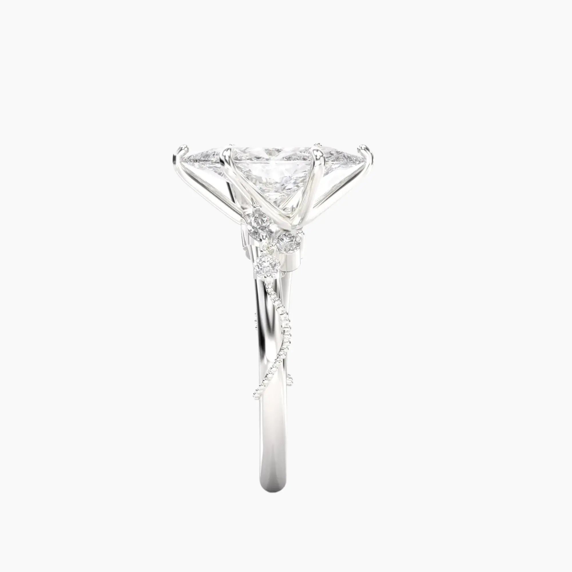 OBSER112 - Chantilly Marquise engagement ring setting view 3