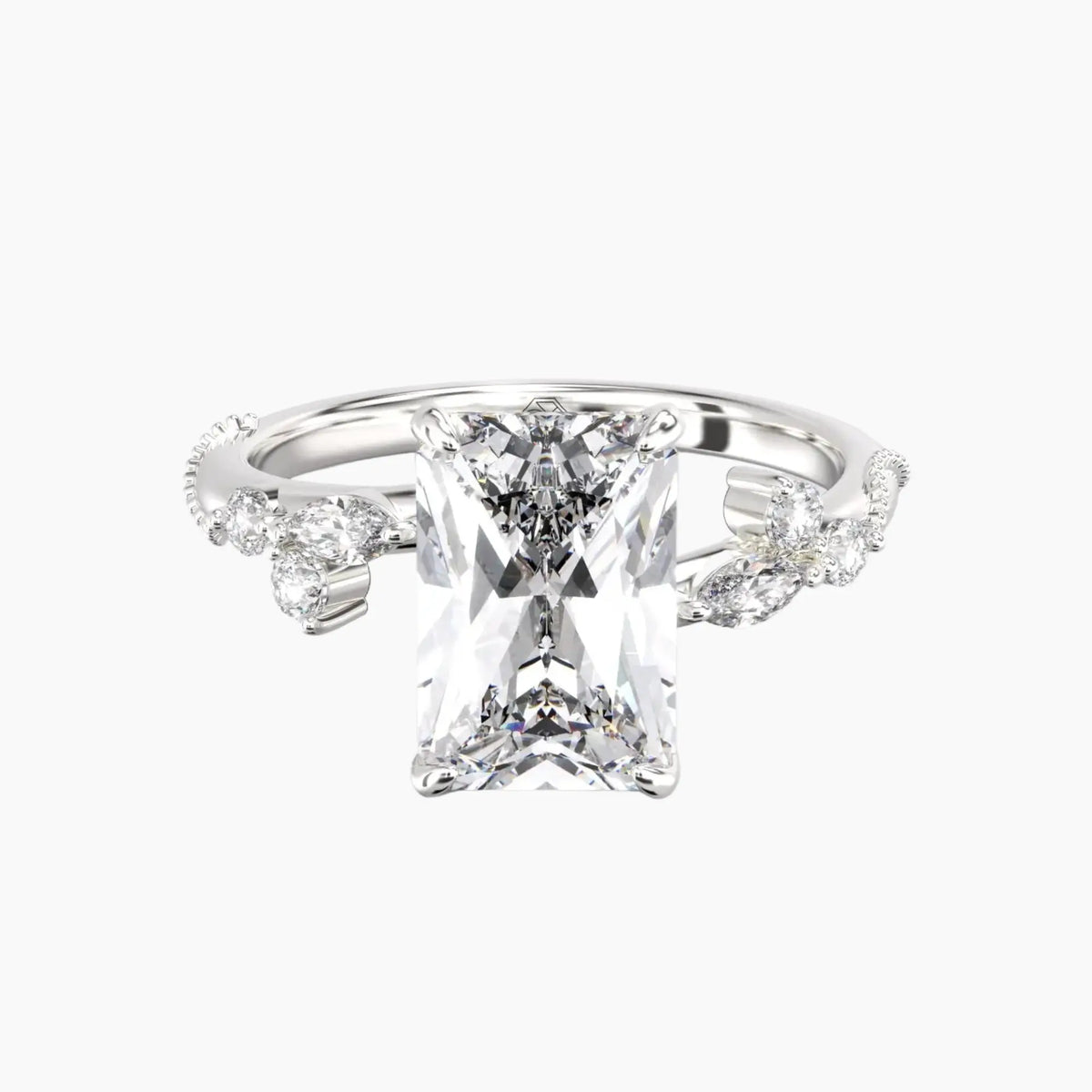 OBSER197 - Chantilly Radiant engagement ring setting view 1
