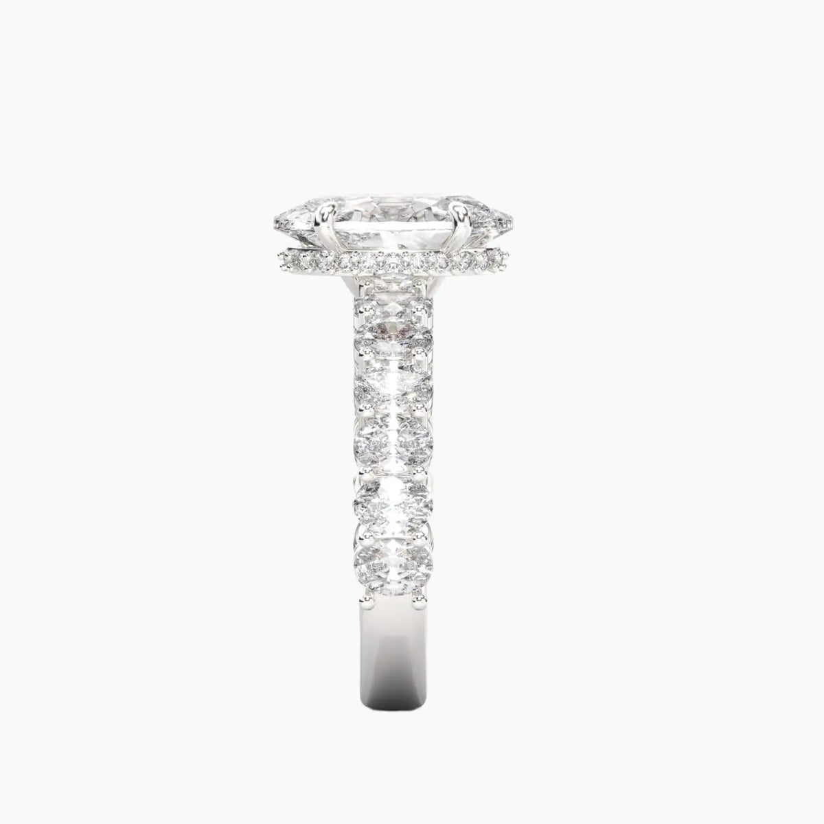 OBSER110 - Celestia Oval engagement ring setting view 3