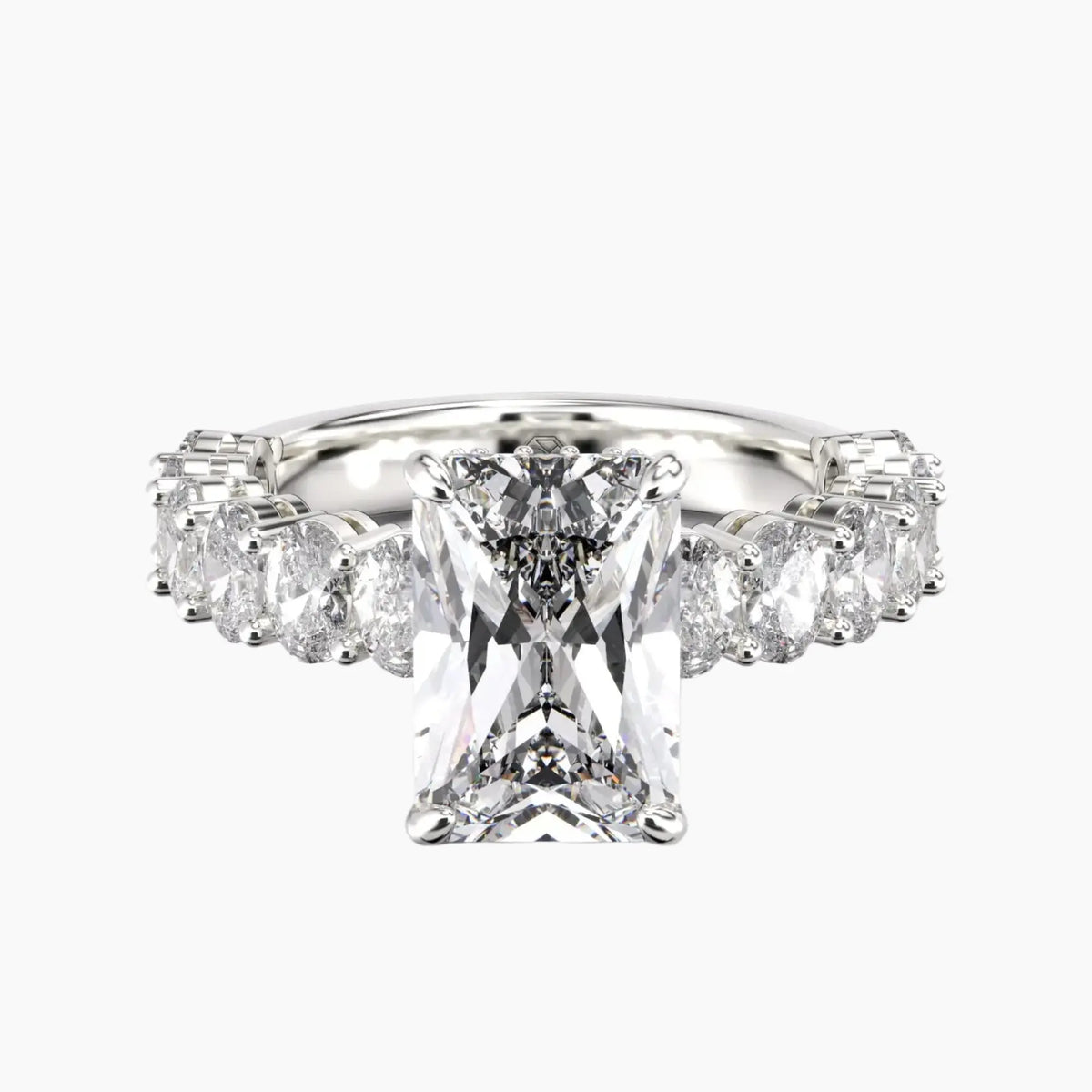 OBSER195 - Celestia Radiant engagement ring setting view 1