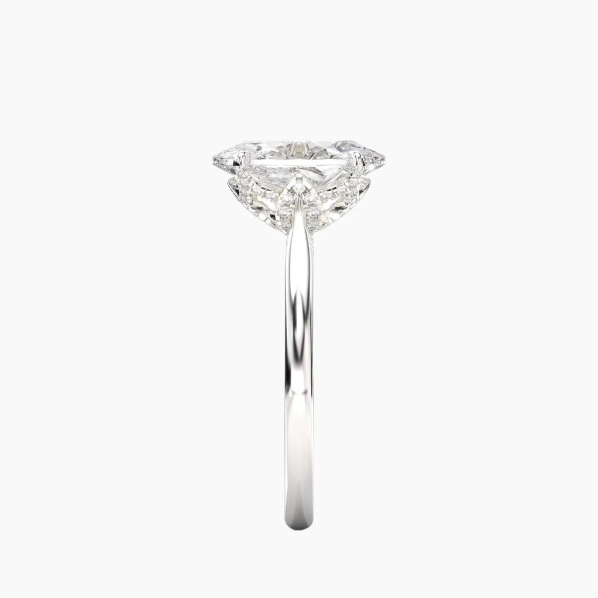 OBSER193 - Rosette Oval engagement ring setting view 3