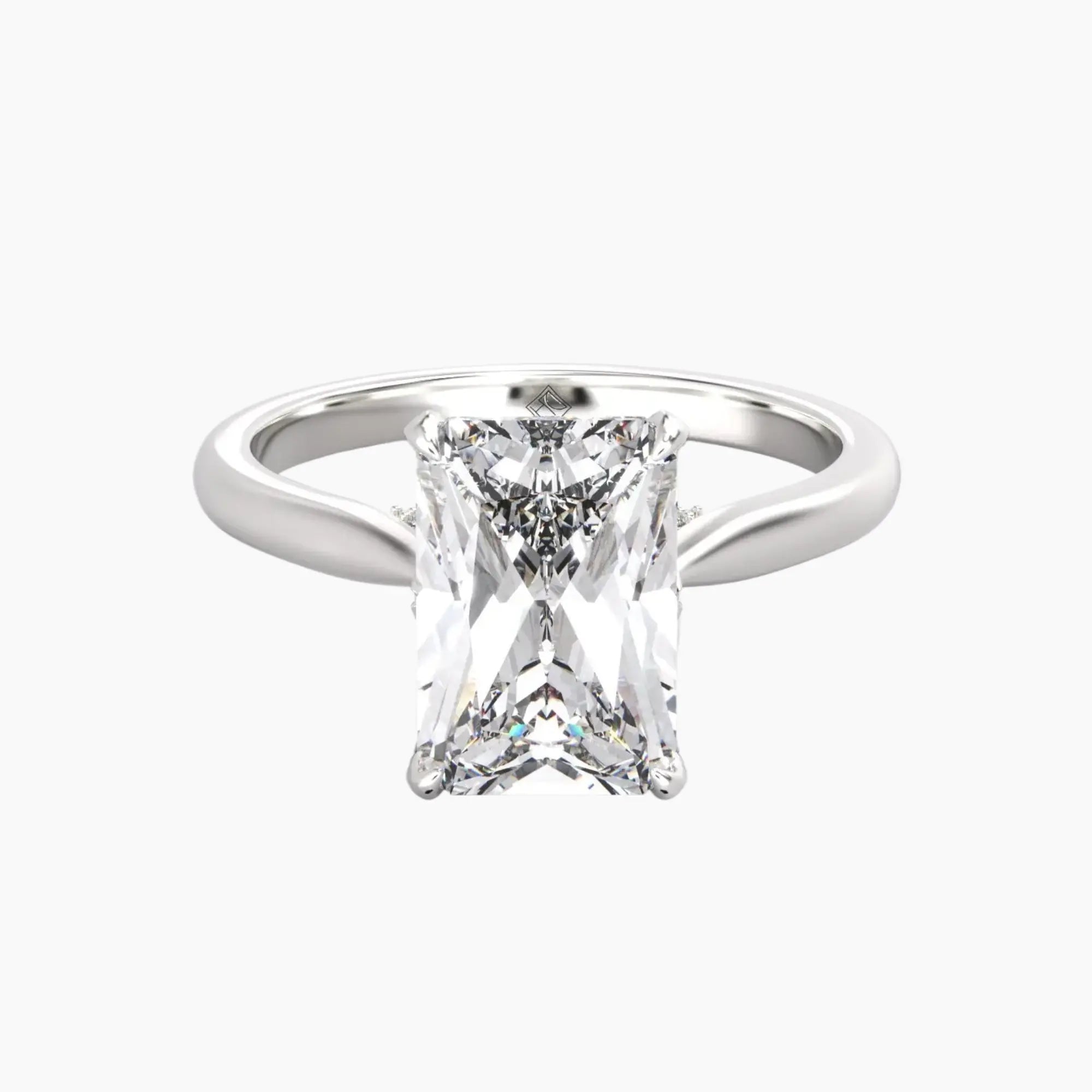 OBSER192 - Rosette Radiant engagement ring setting view 1