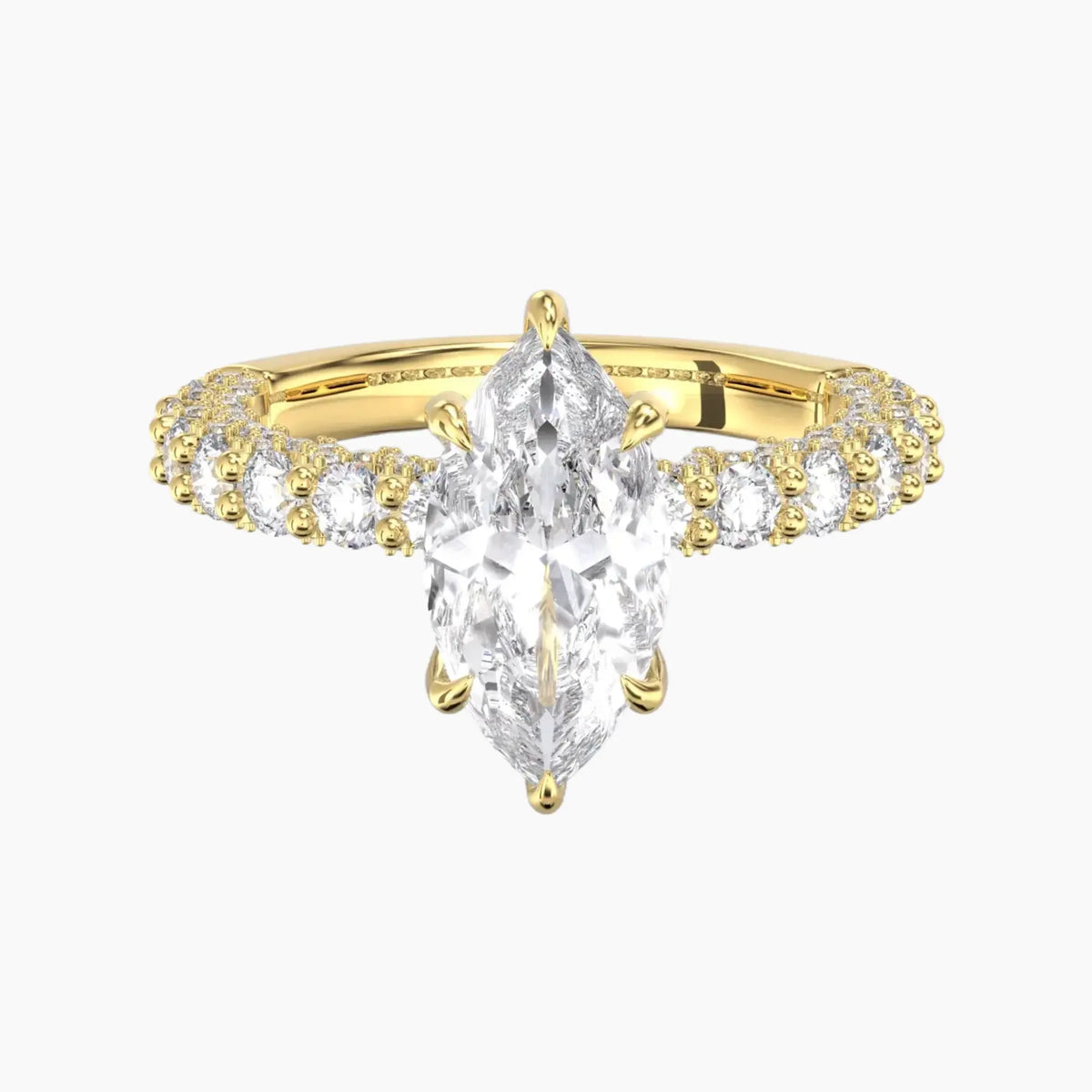 OBSER191 - Lustre Marquise engagement ring setting view 4