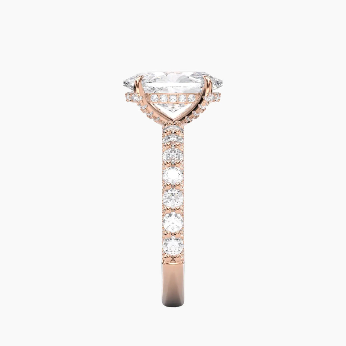 OBSER109 - Lustre Oval engagement ring setting view 9