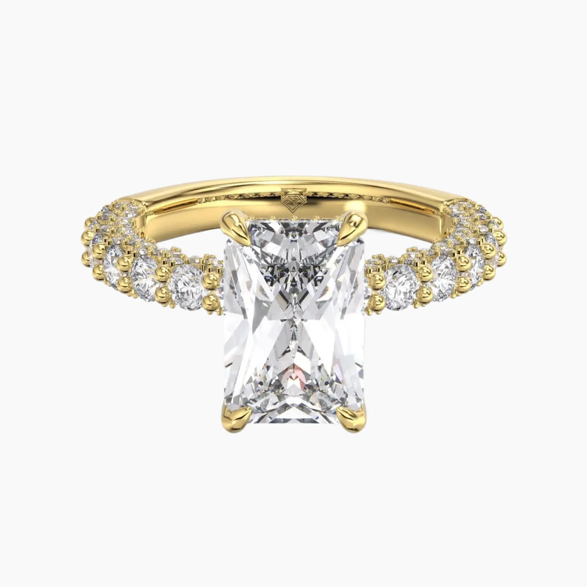 OBSER075 - Lustre Radiant engagement ring setting view 4