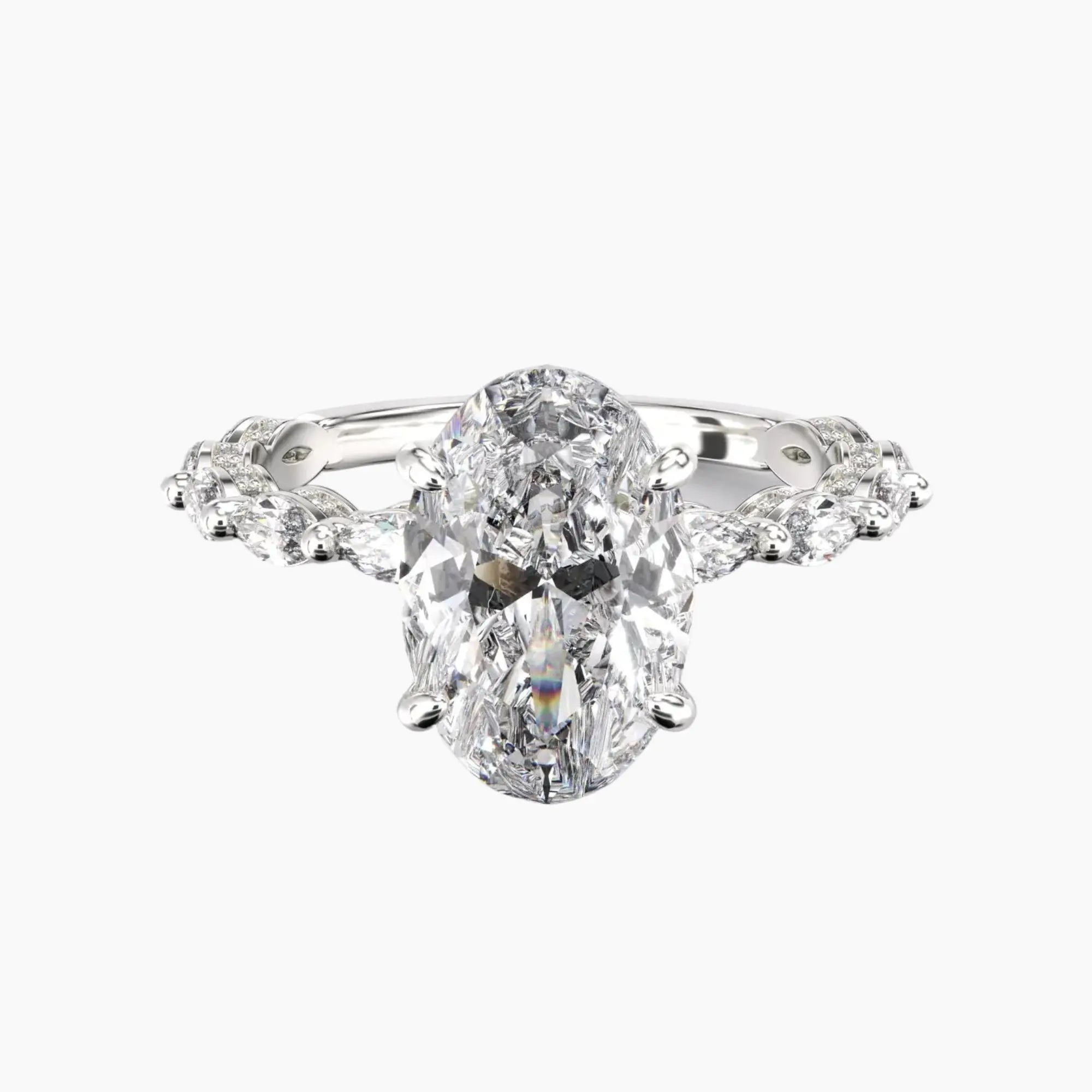 OBSER050 - Twinkle Oval engagement ring setting view 1