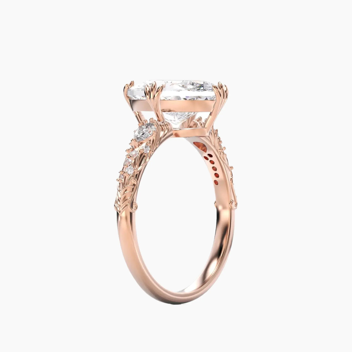 OBSER189 - Velour Oval engagement ring setting view 8