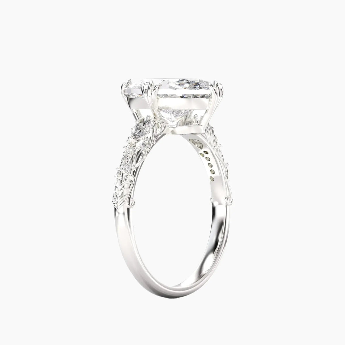 OBSER189 - Velour Oval engagement ring setting view 2