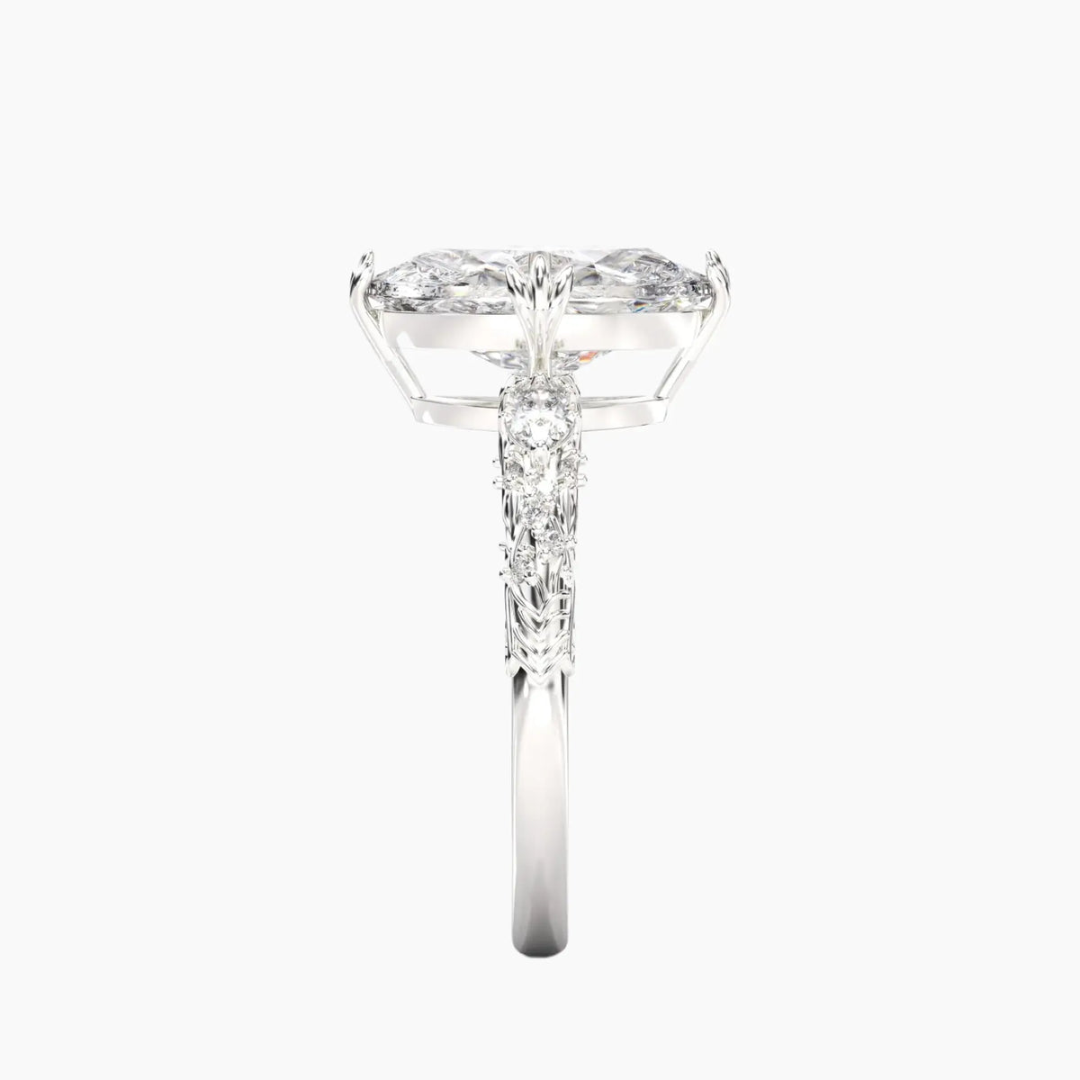 OBSER189 - Velour Oval engagement ring setting view 3