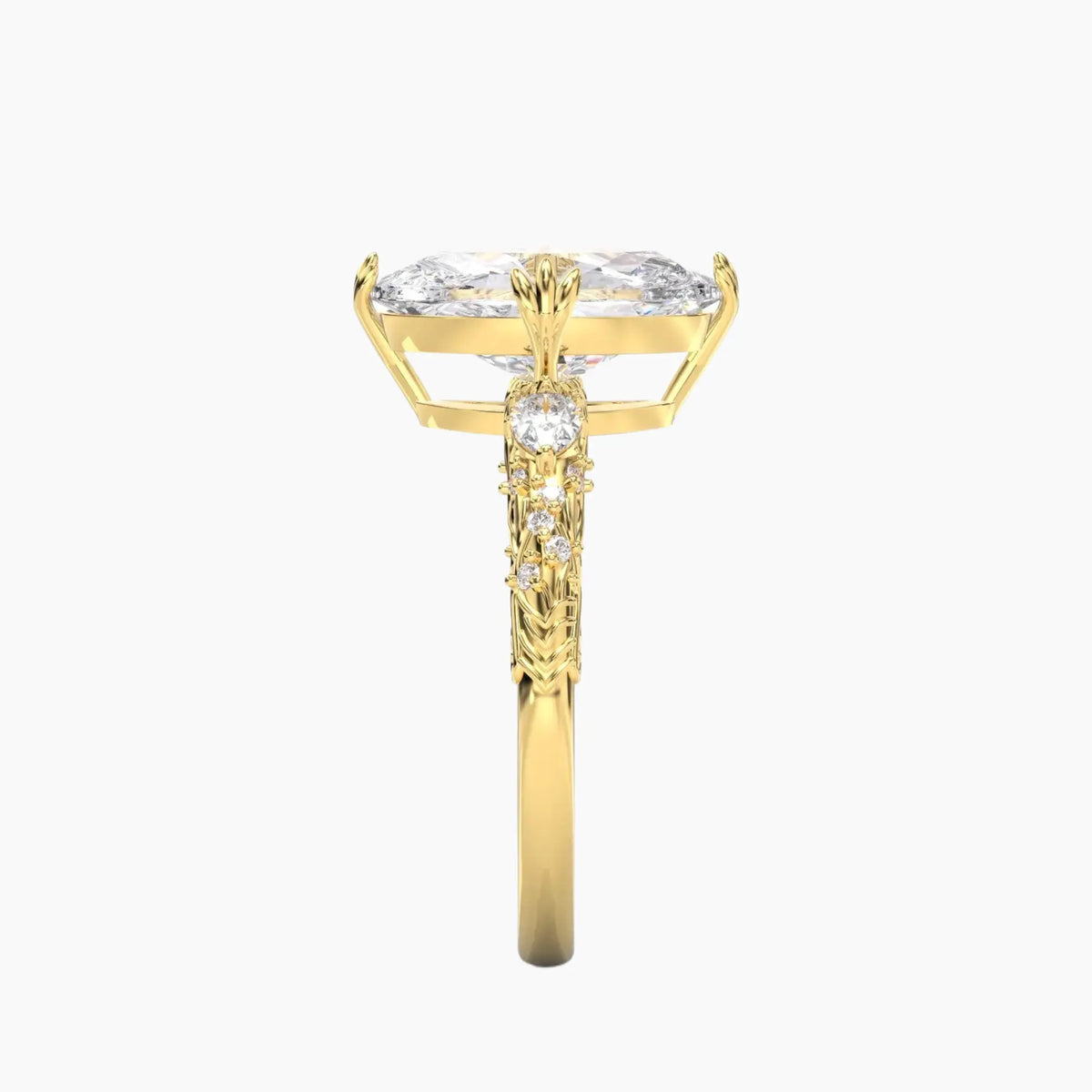 OBSER189 - Velour Oval engagement ring setting view 6