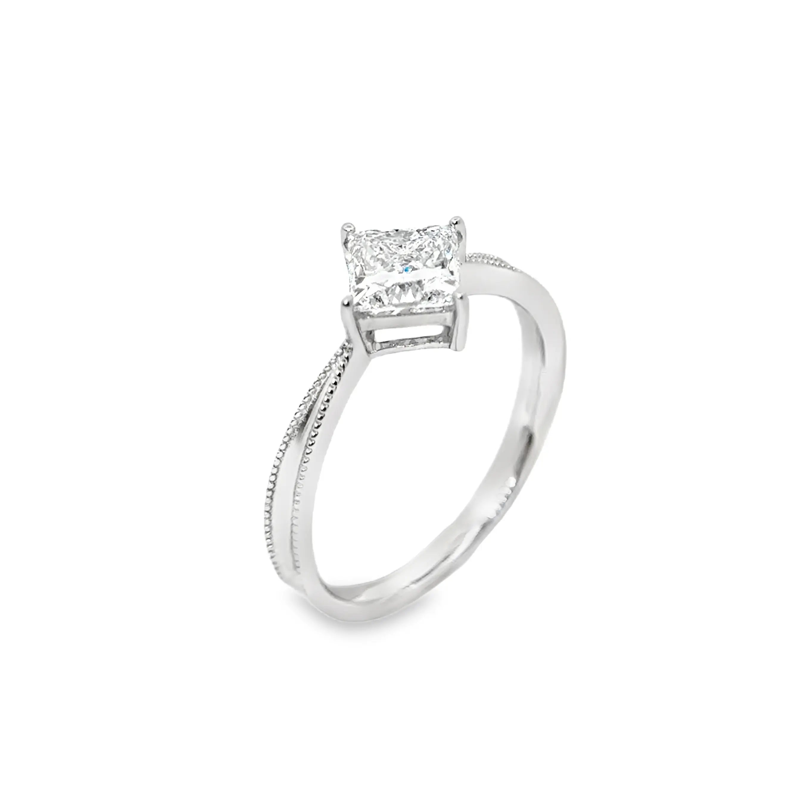 LGN004 - [Setting Only] Floral Four Prong Solitaire Engagement Ring CHARLISA™