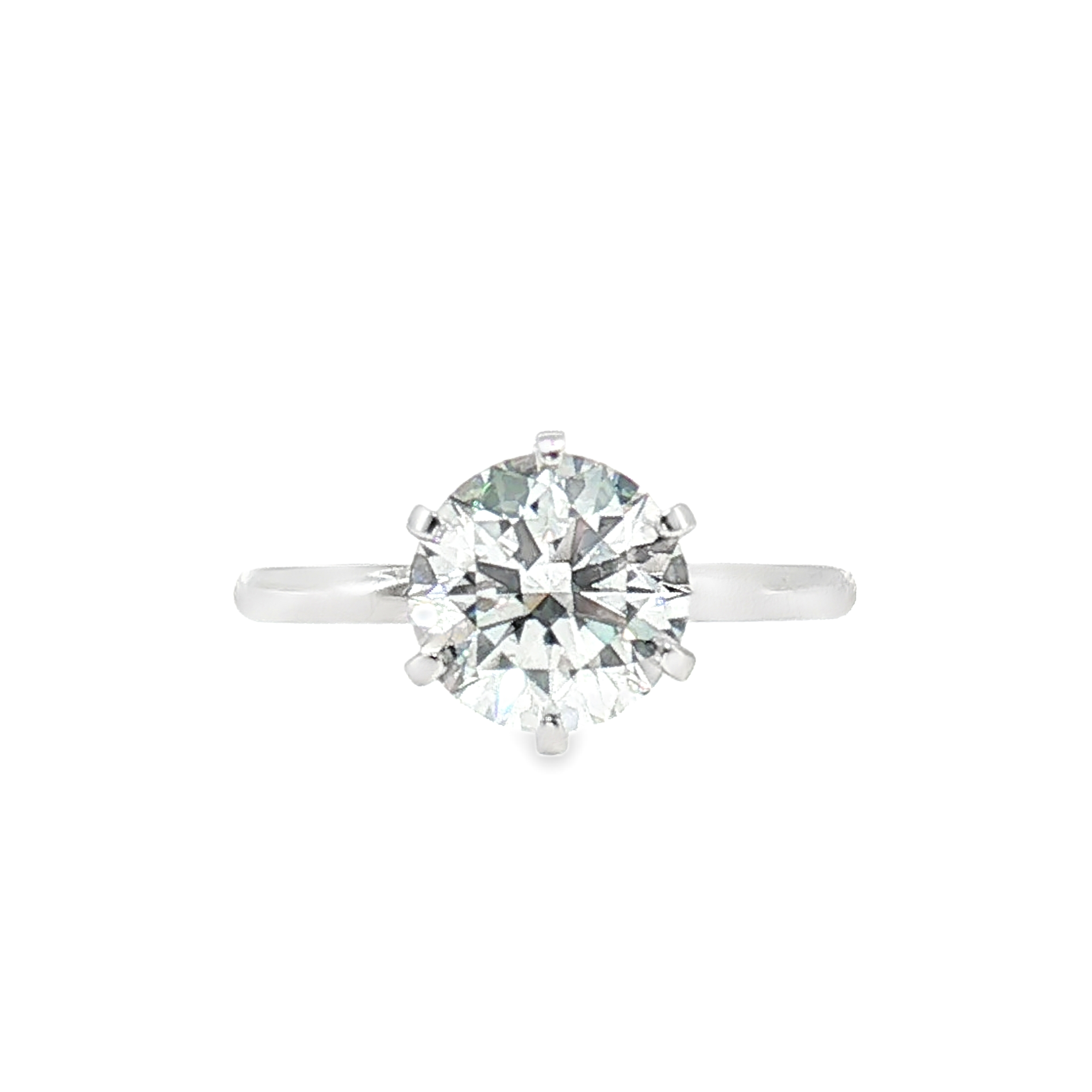 LGN012 - [Setting Only] Round Six-Prong Solitaire Engagement Ring Setting