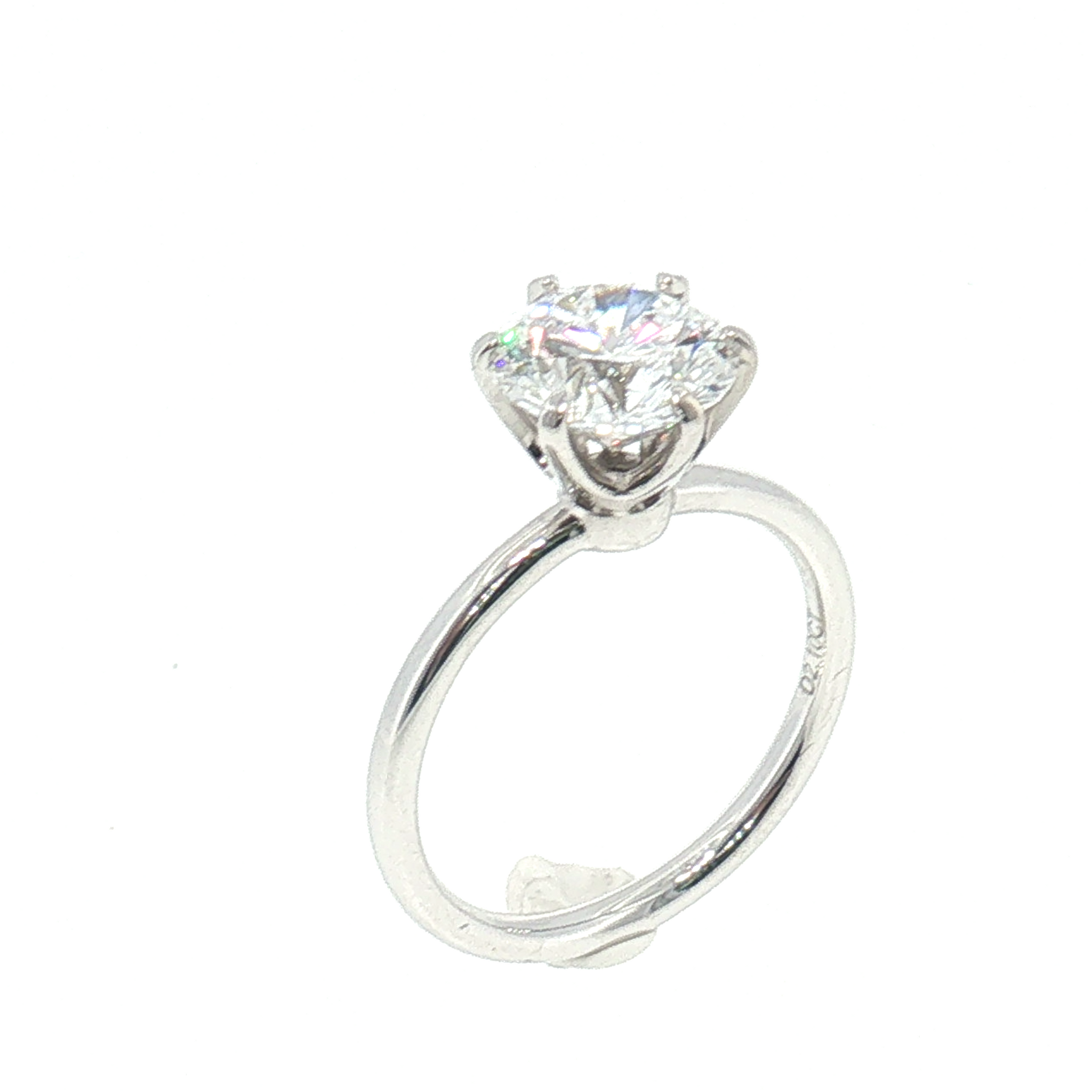 LGN012 - [Setting Only] Round Six-Prong Solitaire Engagement Ring Setting