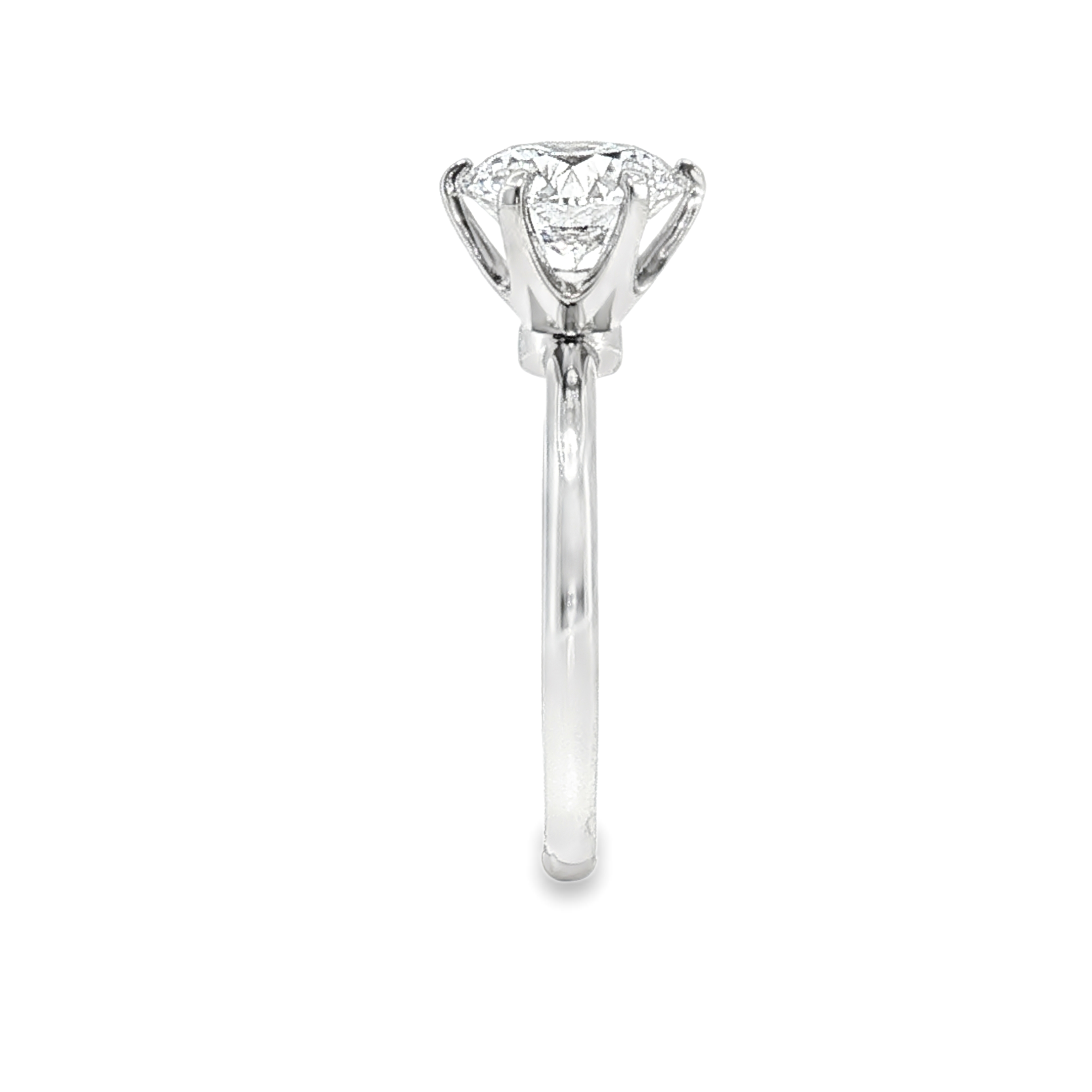 LGN012 - [Setting Only] Round Six-Prong Solitaire Engagement Ring Setting