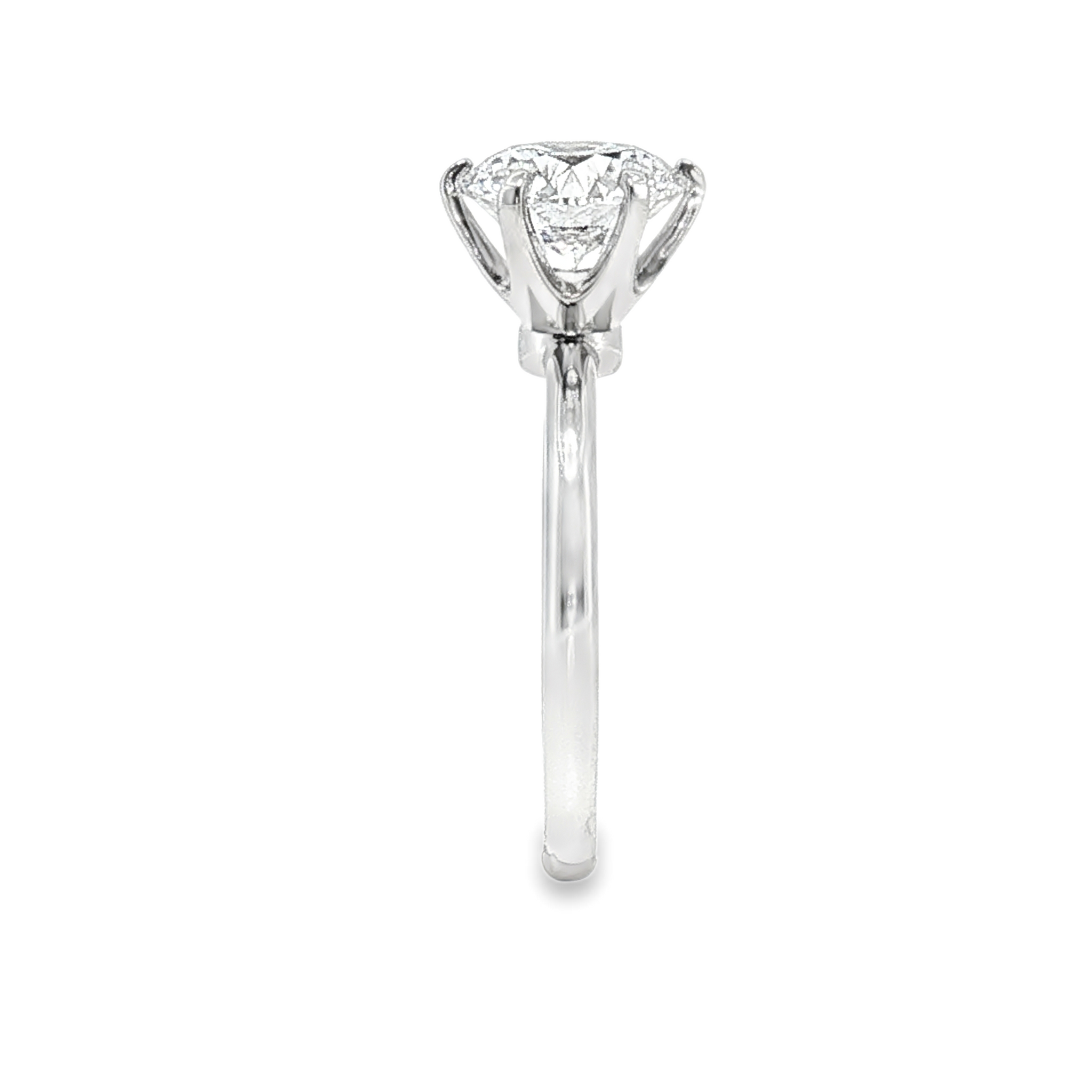 LGN012 - [Setting Only] Round Six-Prong Solitaire Engagement Ring Setting